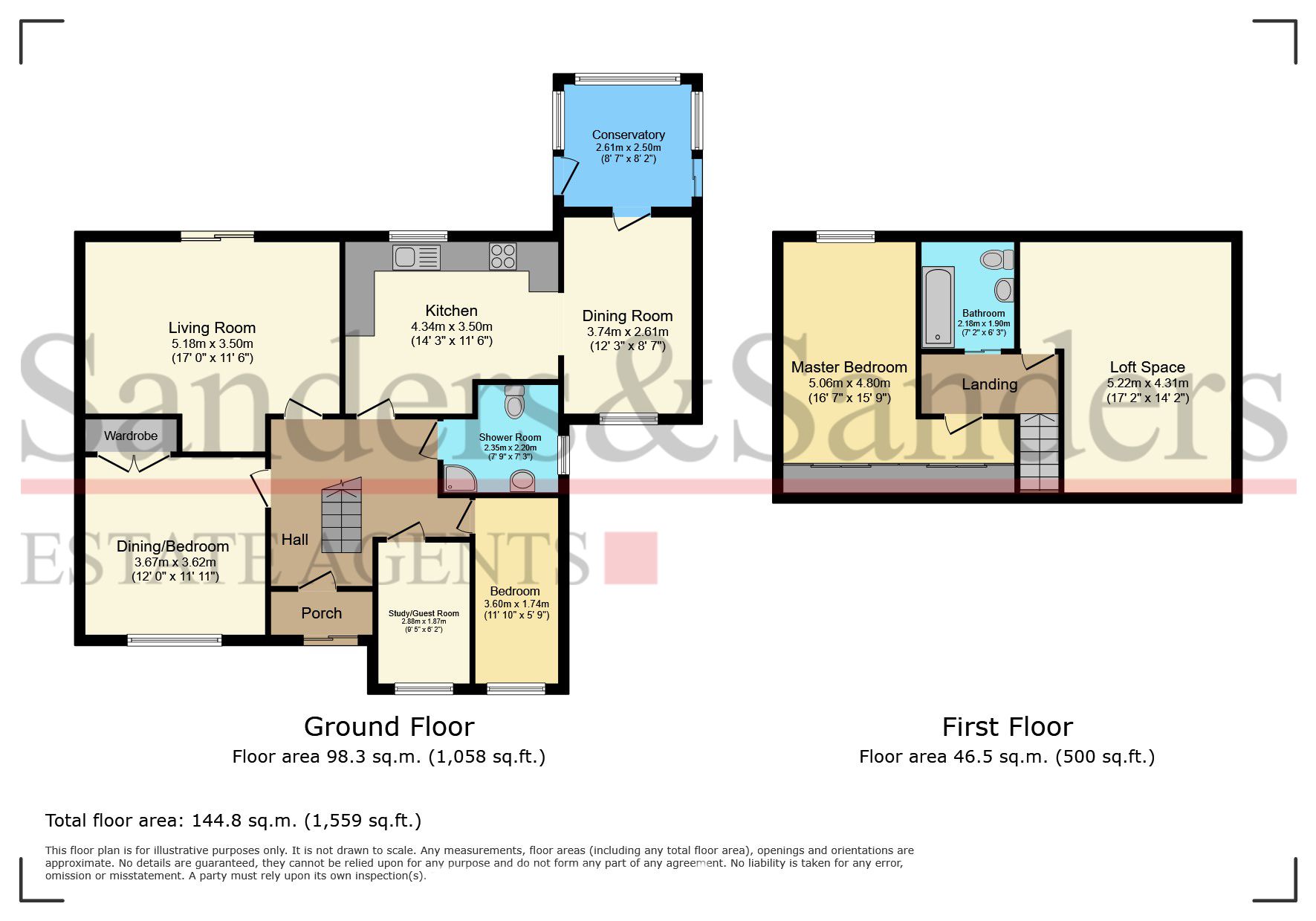 4 bedroom detached bungalow SSTC in Bidford-on-avon, Alcester - Floor Plans