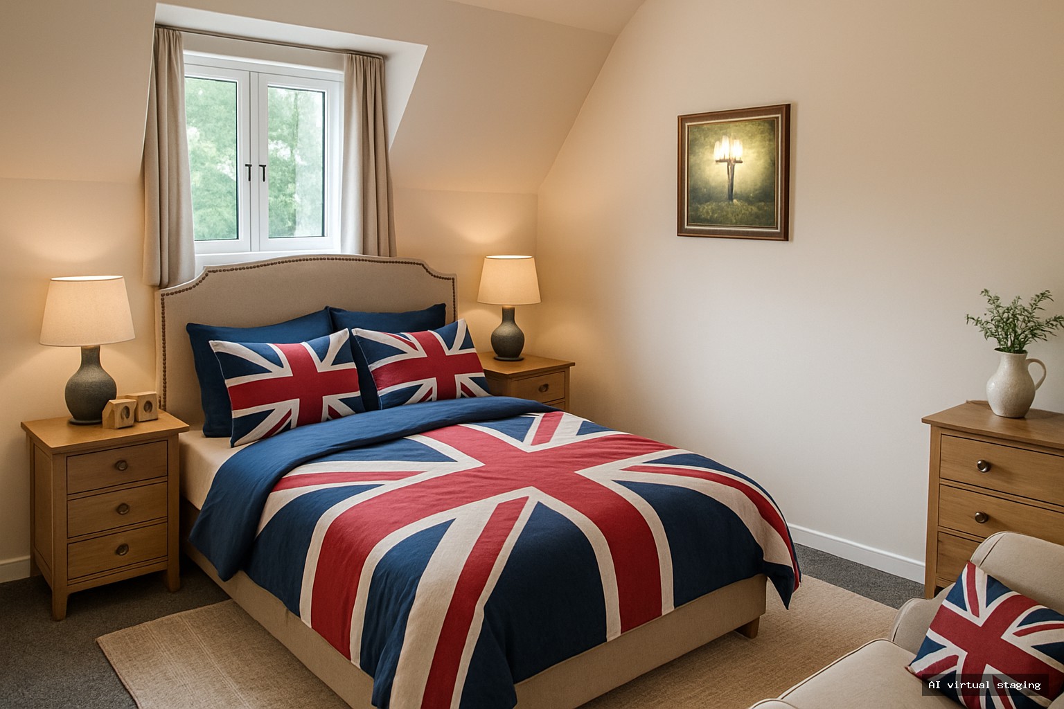  - Double Bedroom (AI virtual staging)