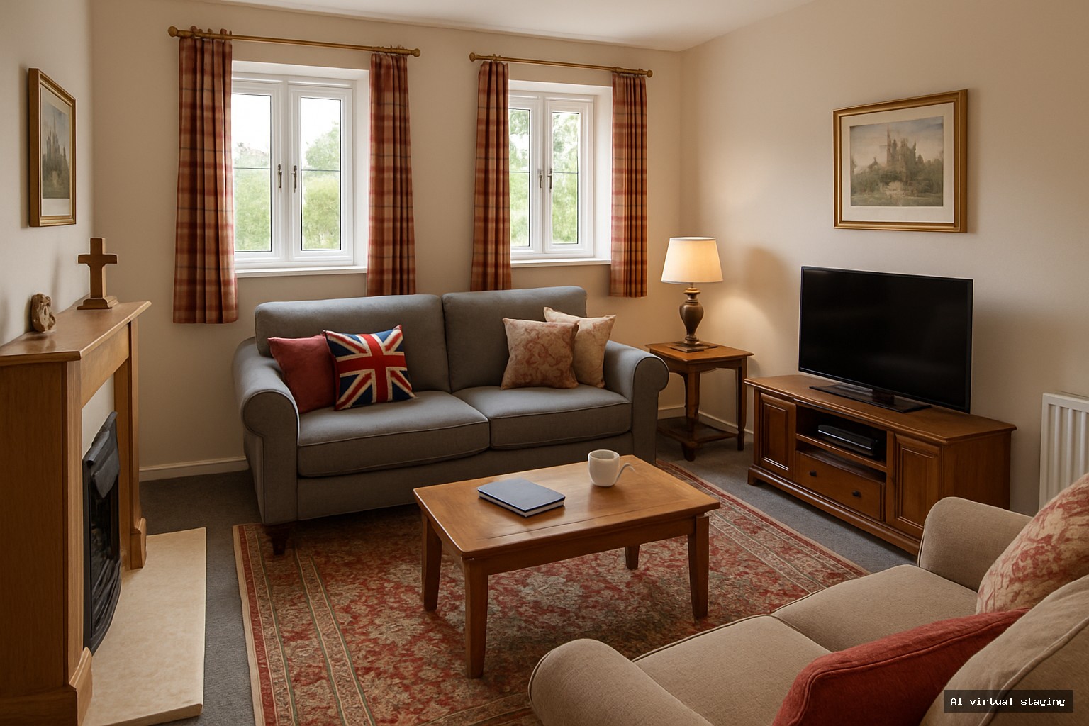  - Living Room (AI virtual staging)
