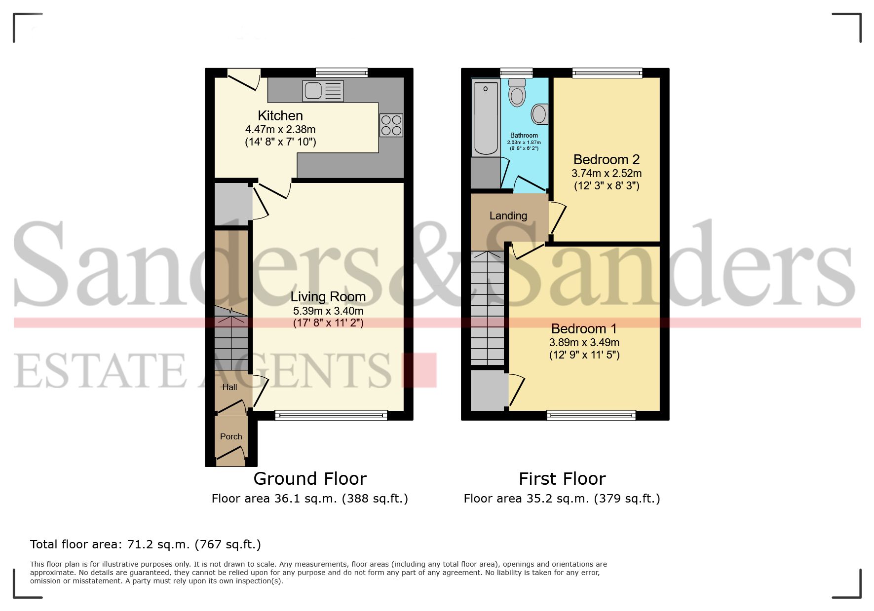 2 bedroom mid terraced house SSTC in Bidford-on-avon, Alcester - Floor Plans