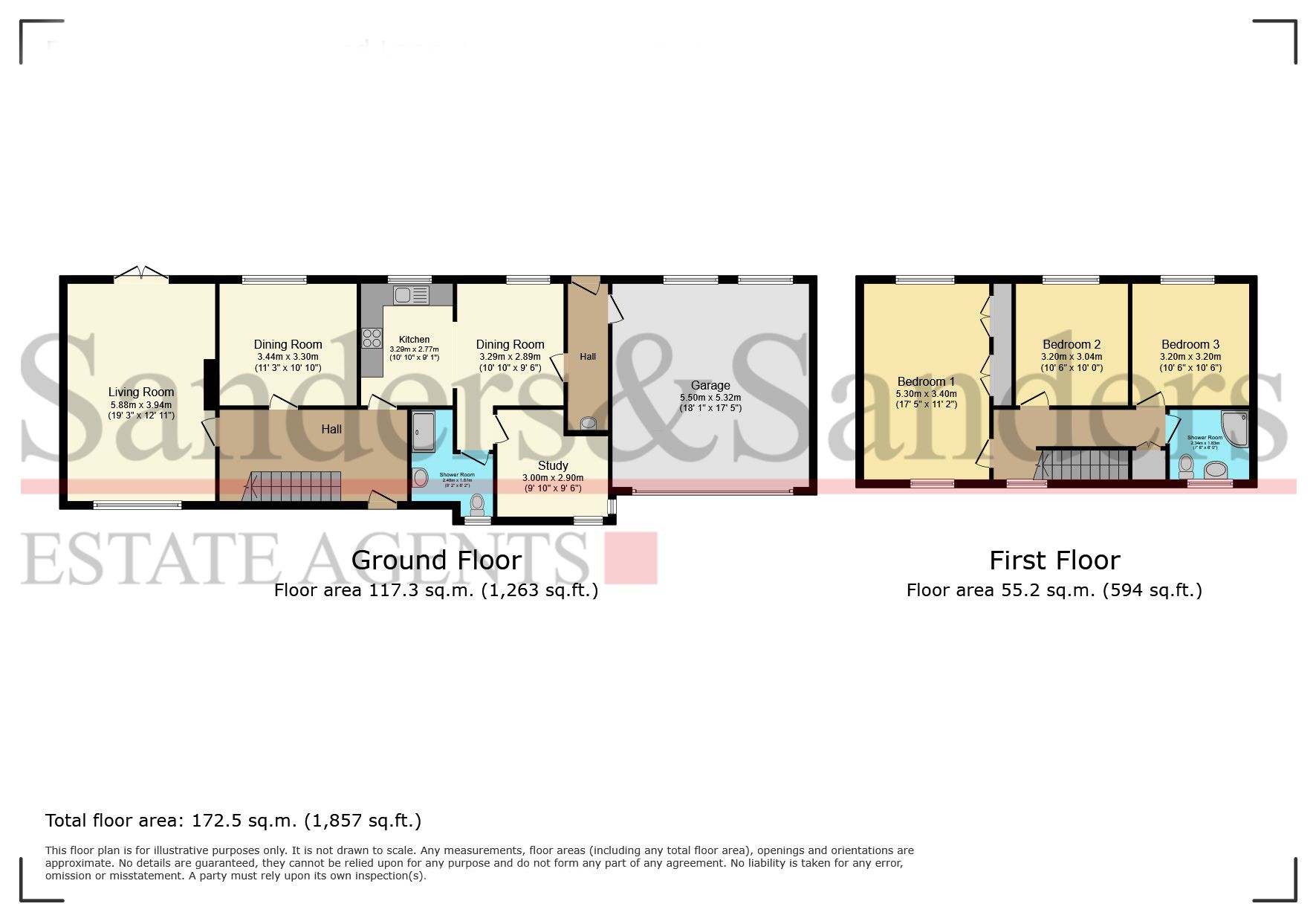 3 bedroom detached house For Sale in Inkberrow, Worcester - Floor Plans