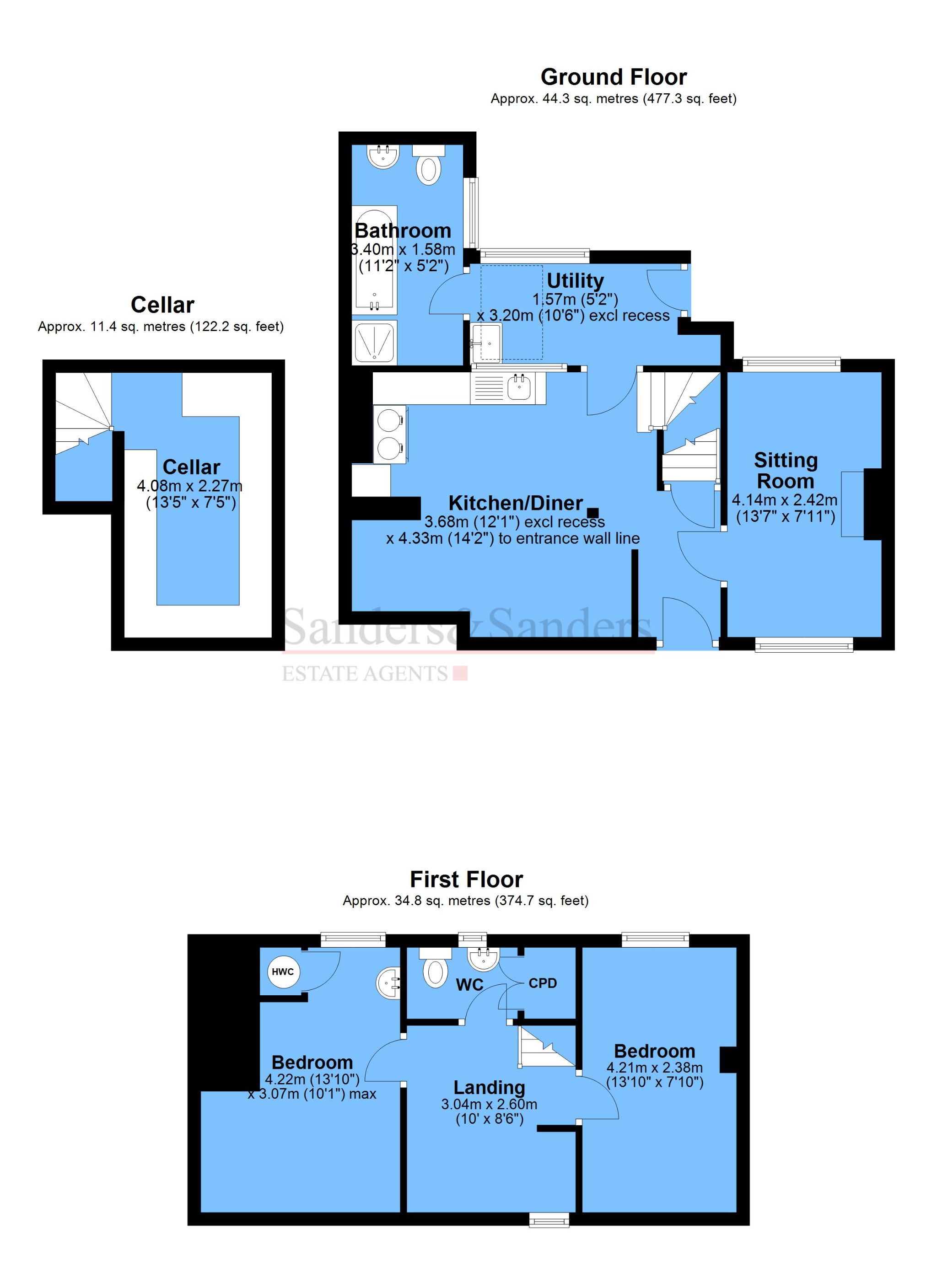 2 bedroom cottage house For Sale in Ardens Grafton, Alcester - Floor Plans