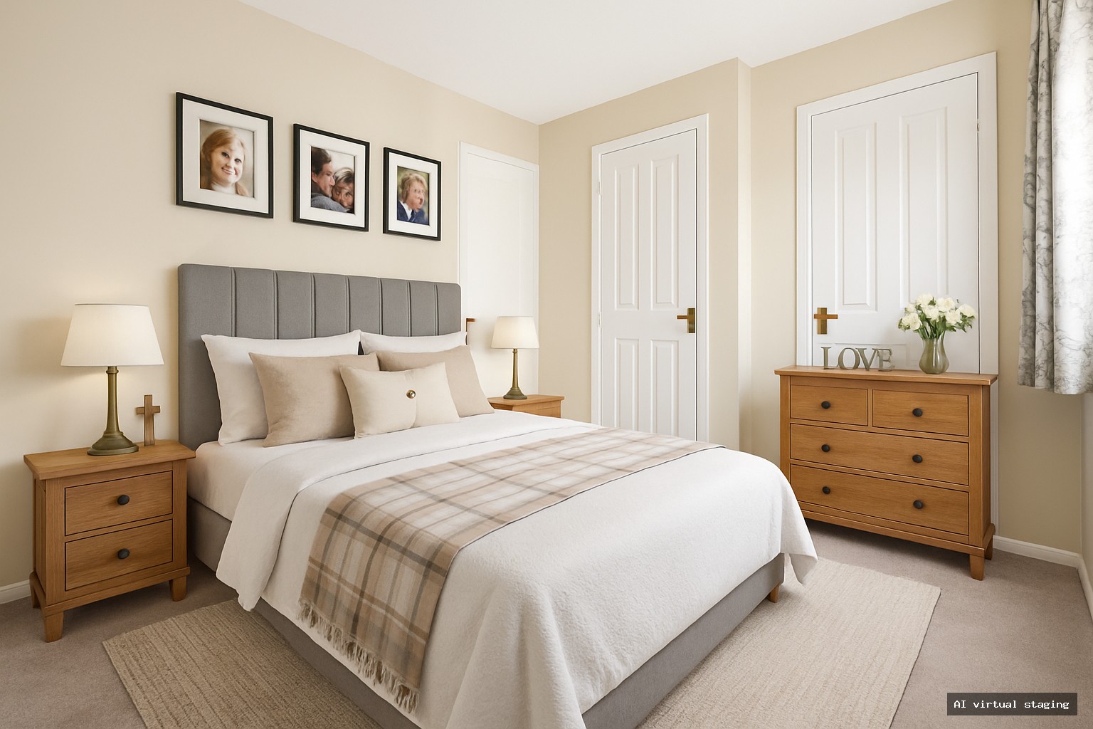  - Double Bedroom (AI virtual staging)