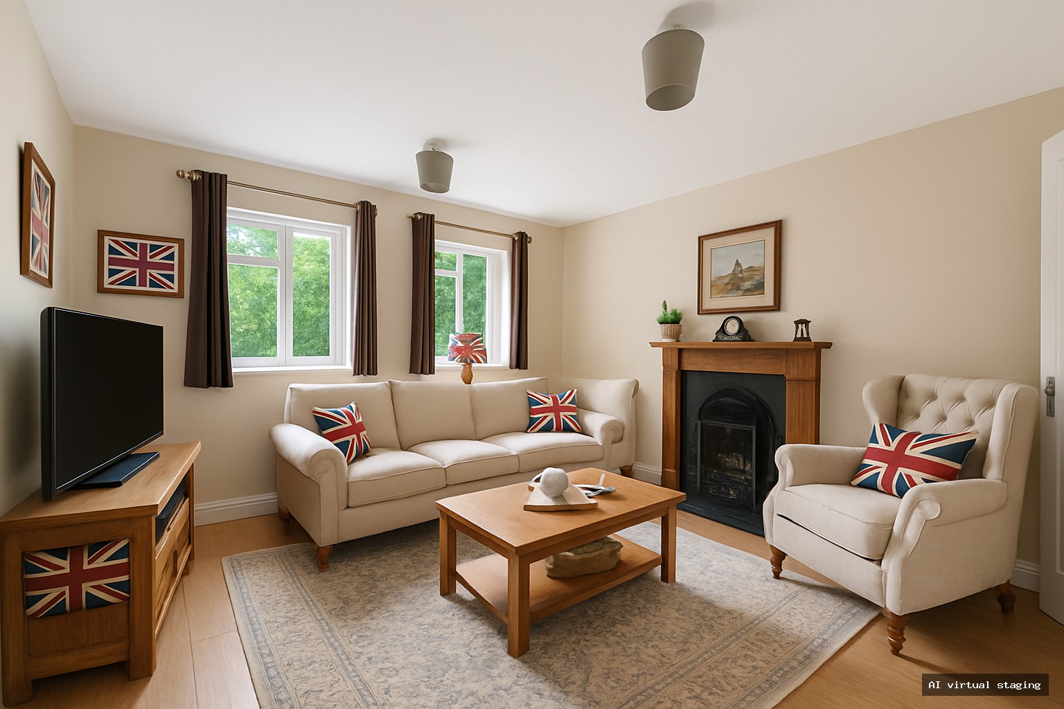  - Living Room (AI virtual staging)