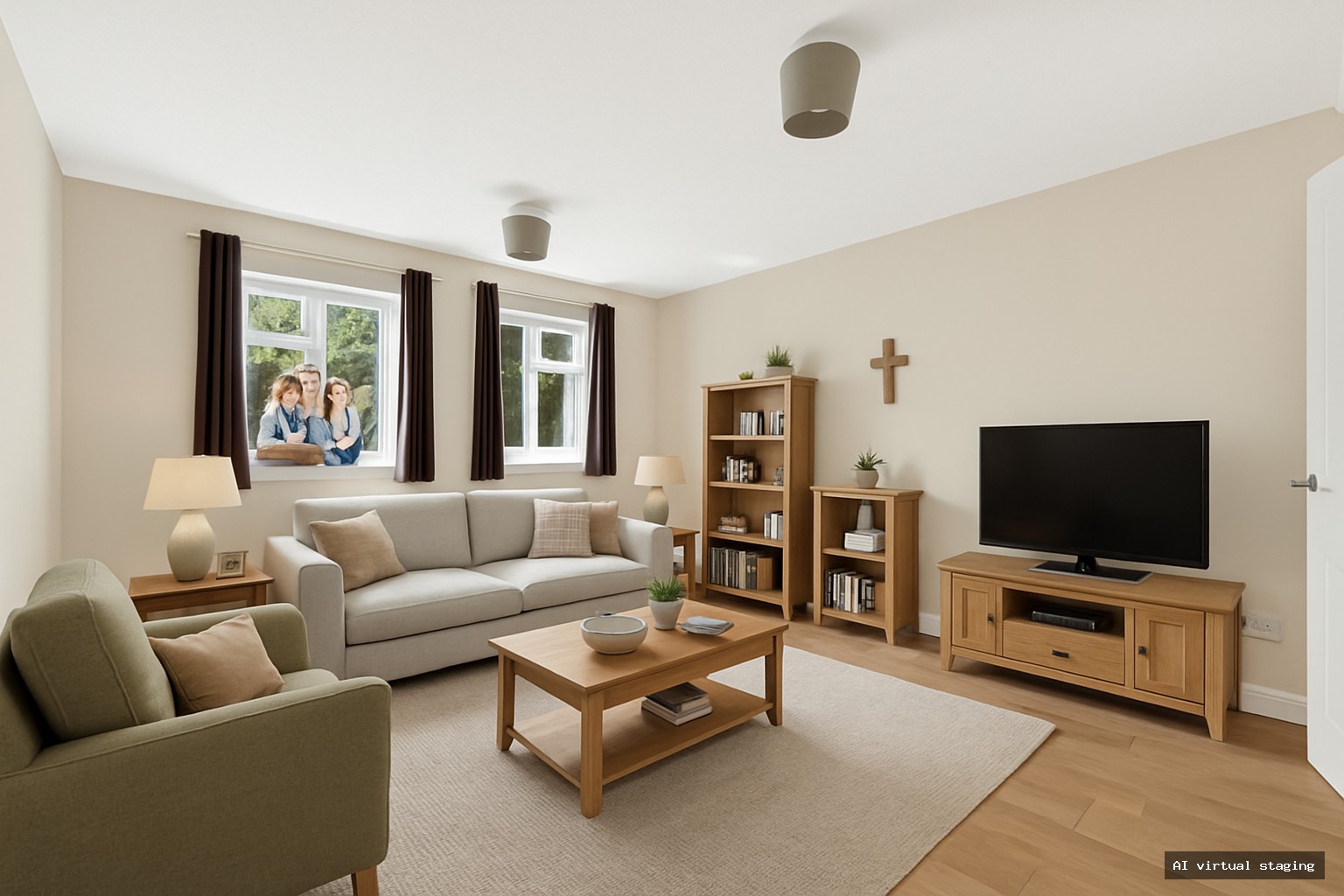  - Living Room (AI virtual staging)