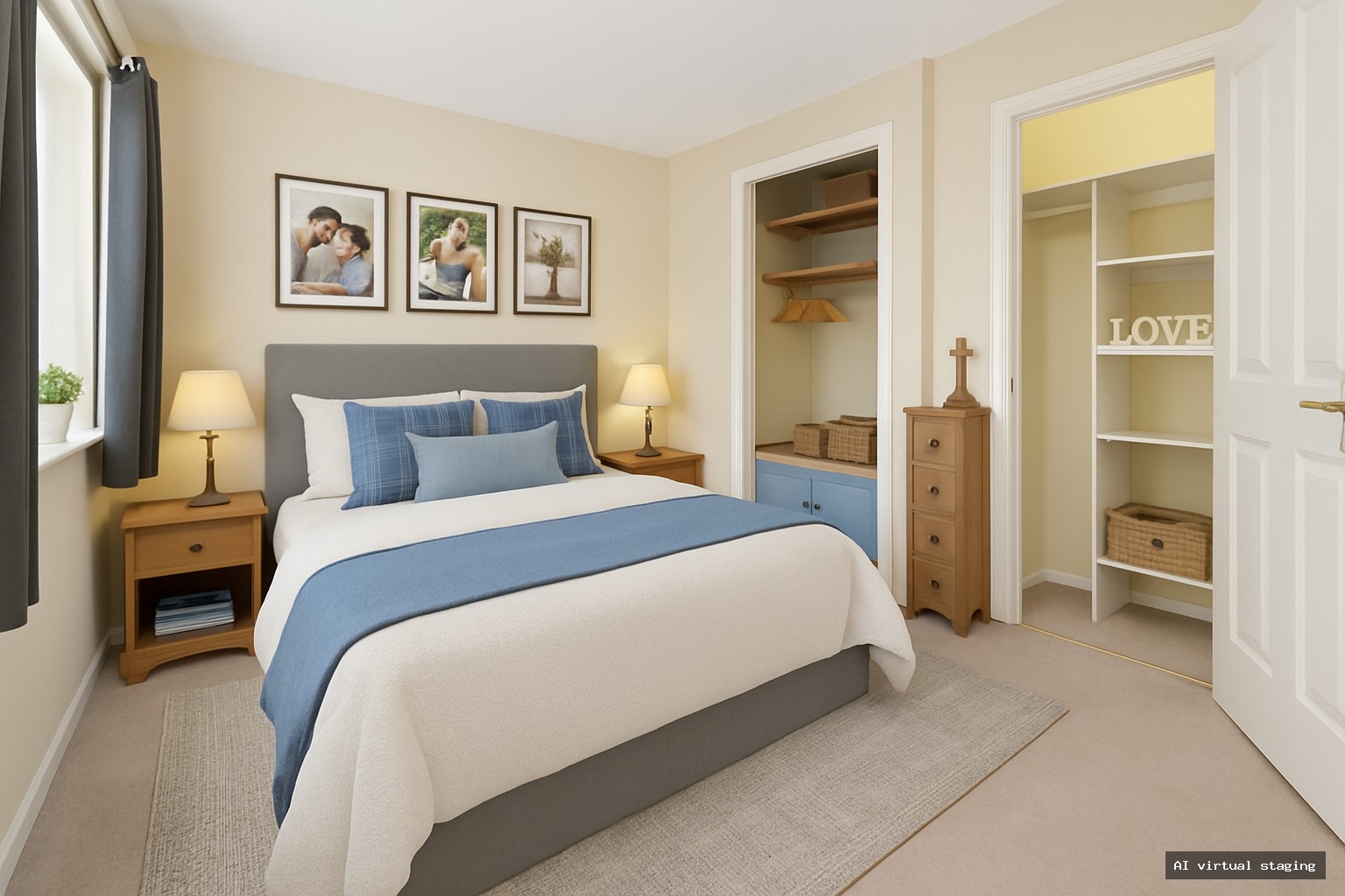  - Double Bedroom (AI virtual staging)