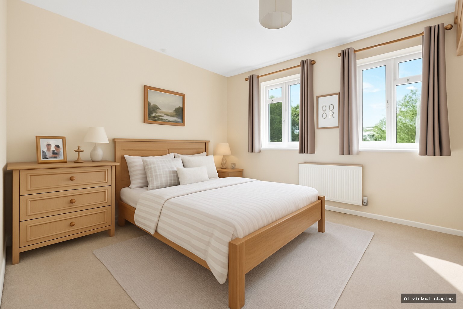  - Double Bedroom (AI virtual staging)