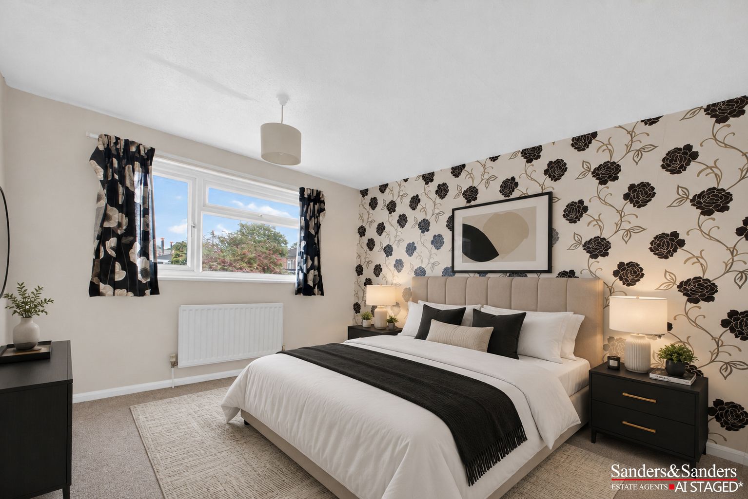  - AI Virtual Staged Image of Bedroom One