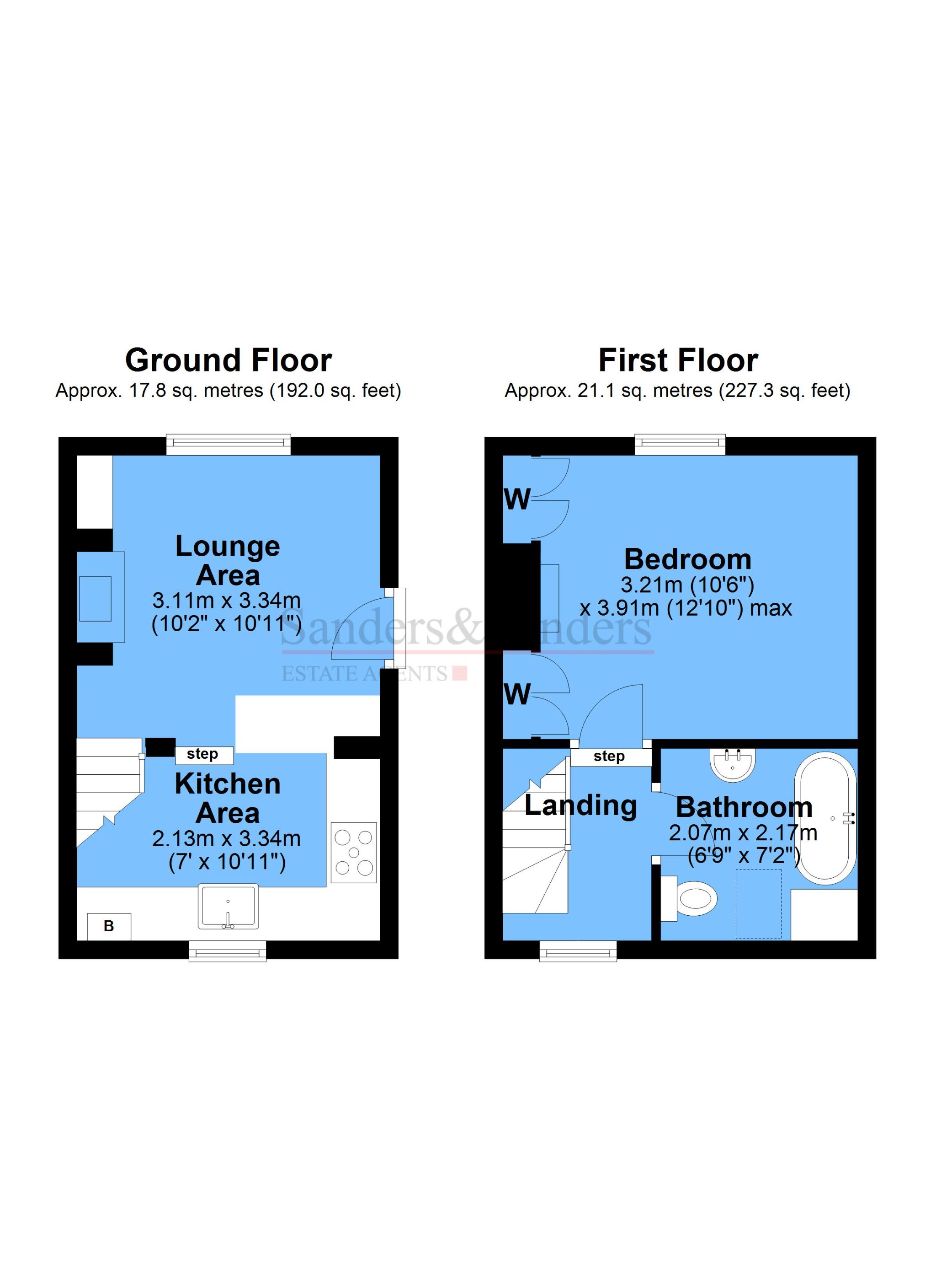 1 bedroom cottage house For Sale Alcester - Floor Plans