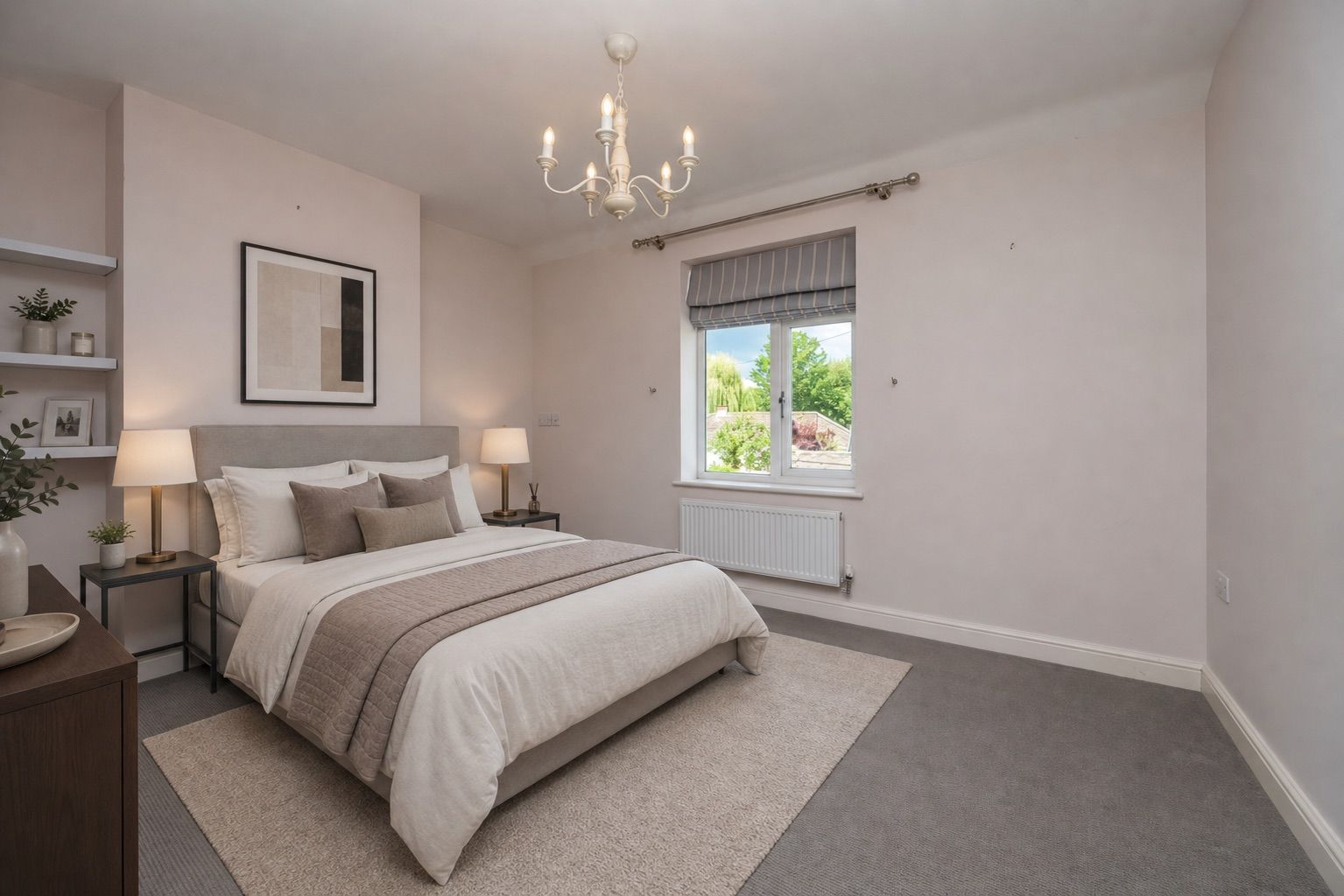  - Bedroom One (AI virtual staging)
