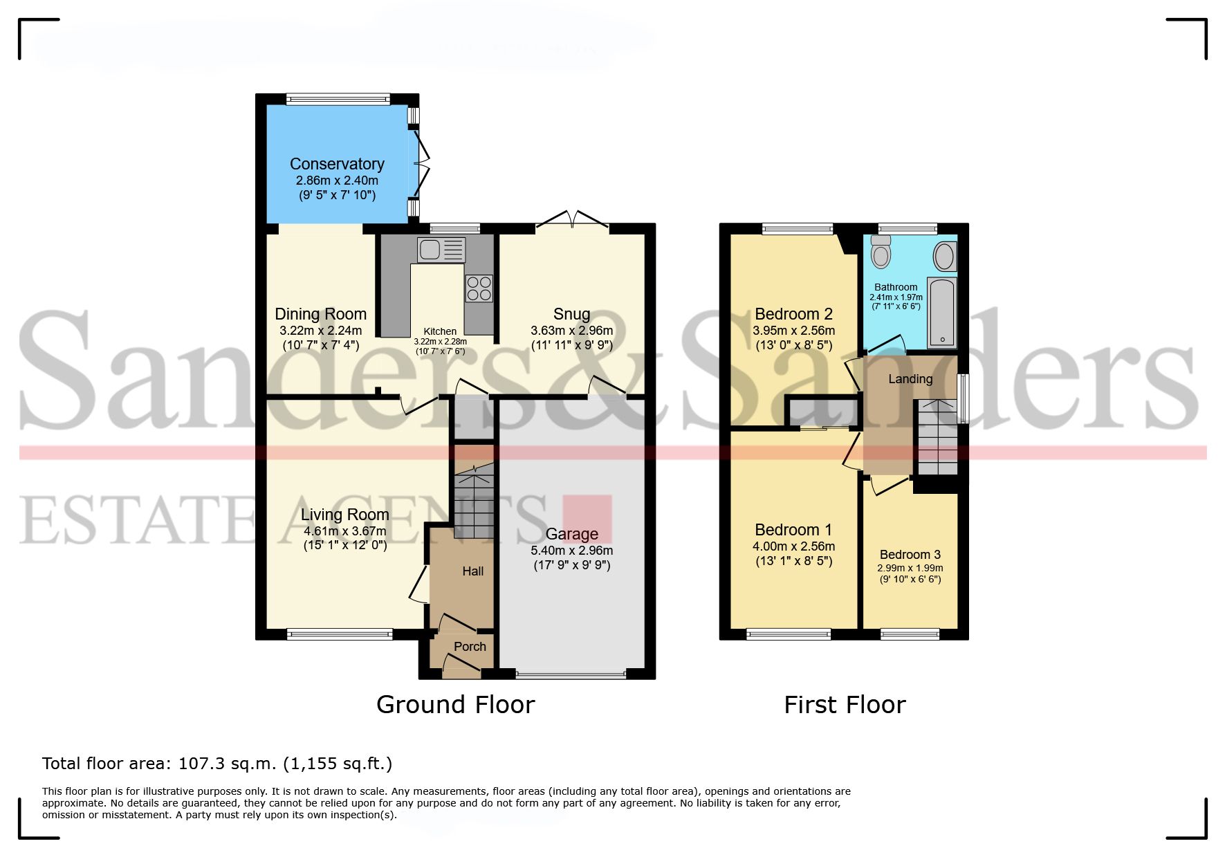3 bedroom semi-detached house For Sale in Bidford-on-avon, Alcester - Floor Plans