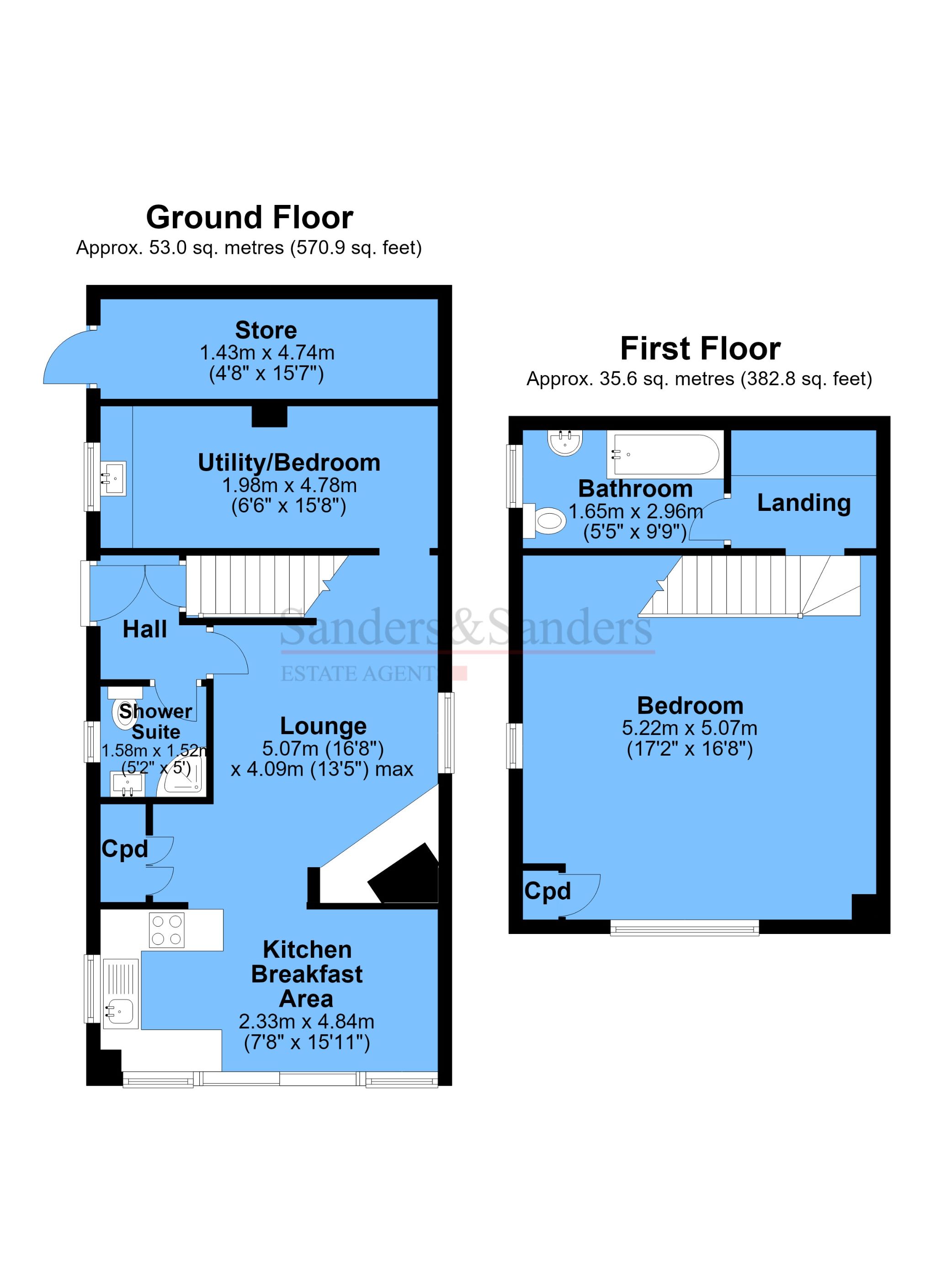 3 bedroom detached house For Sale Alcester - Malt Stores Main House Floor Plans