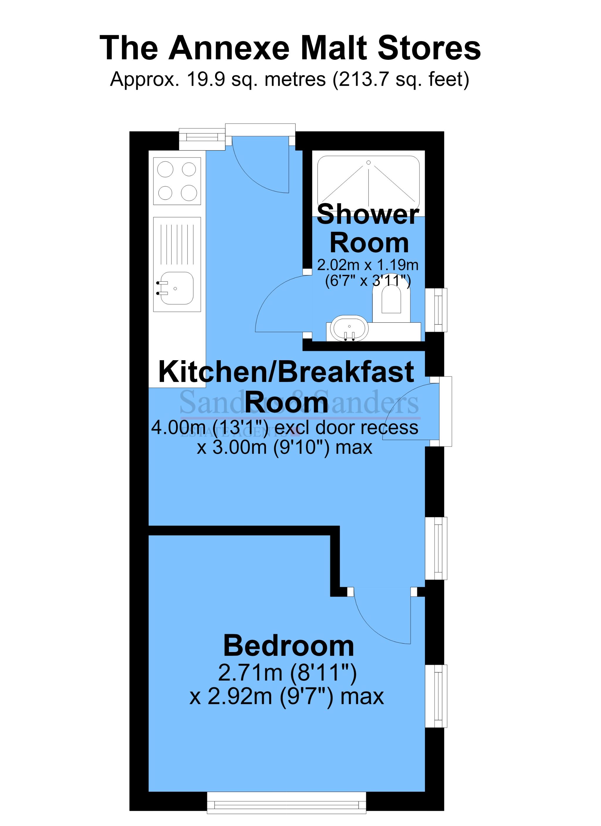 3 bedroom detached house For Sale Alcester - Malt Stores Annexe Floor Plan