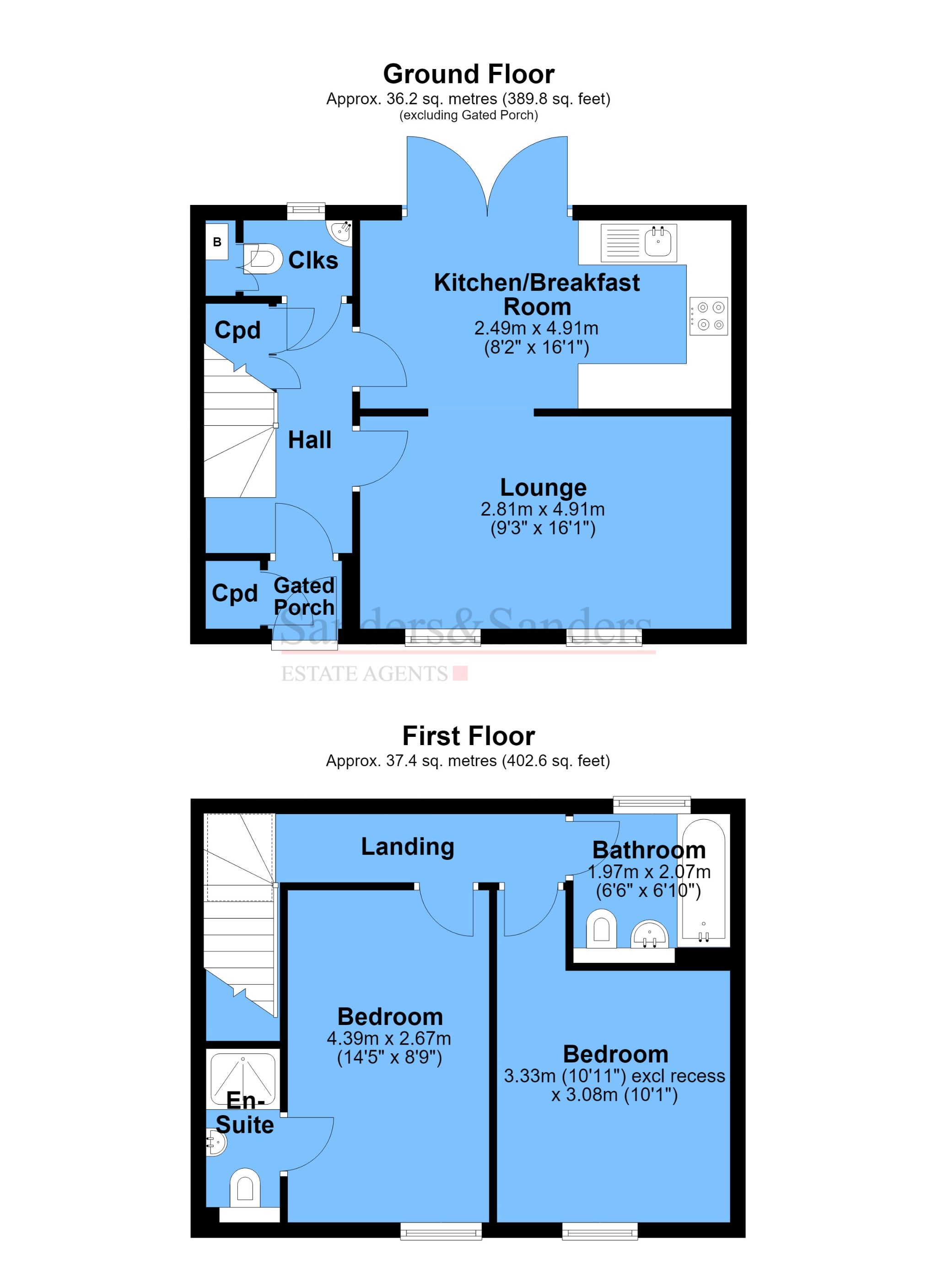 2 bedroom end terraced house For Sale in Bidford On Avon, Alcester - Floor Plans