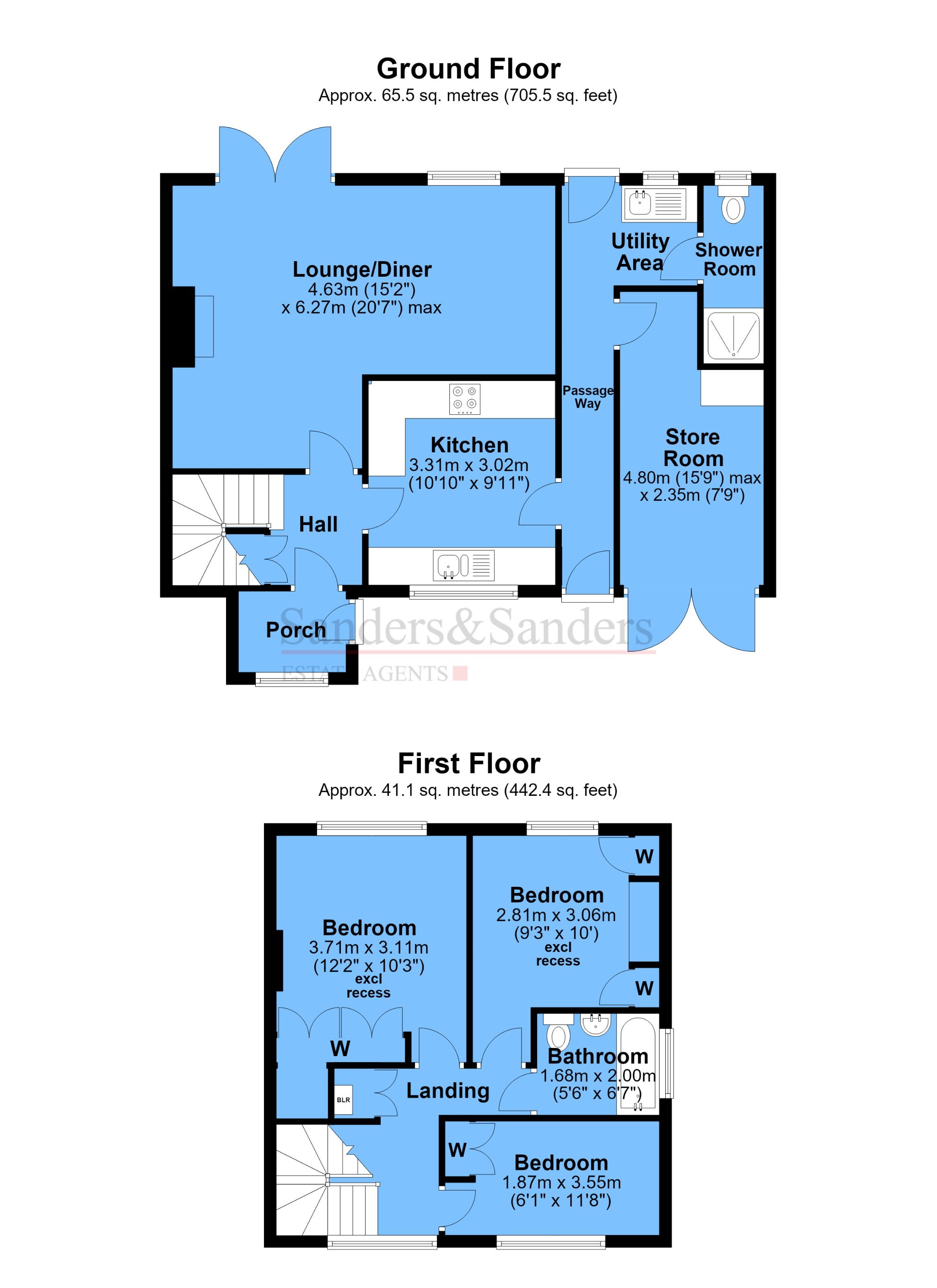 3 bedroom semi-detached house Sale Agreed Alcester - Floor Plans