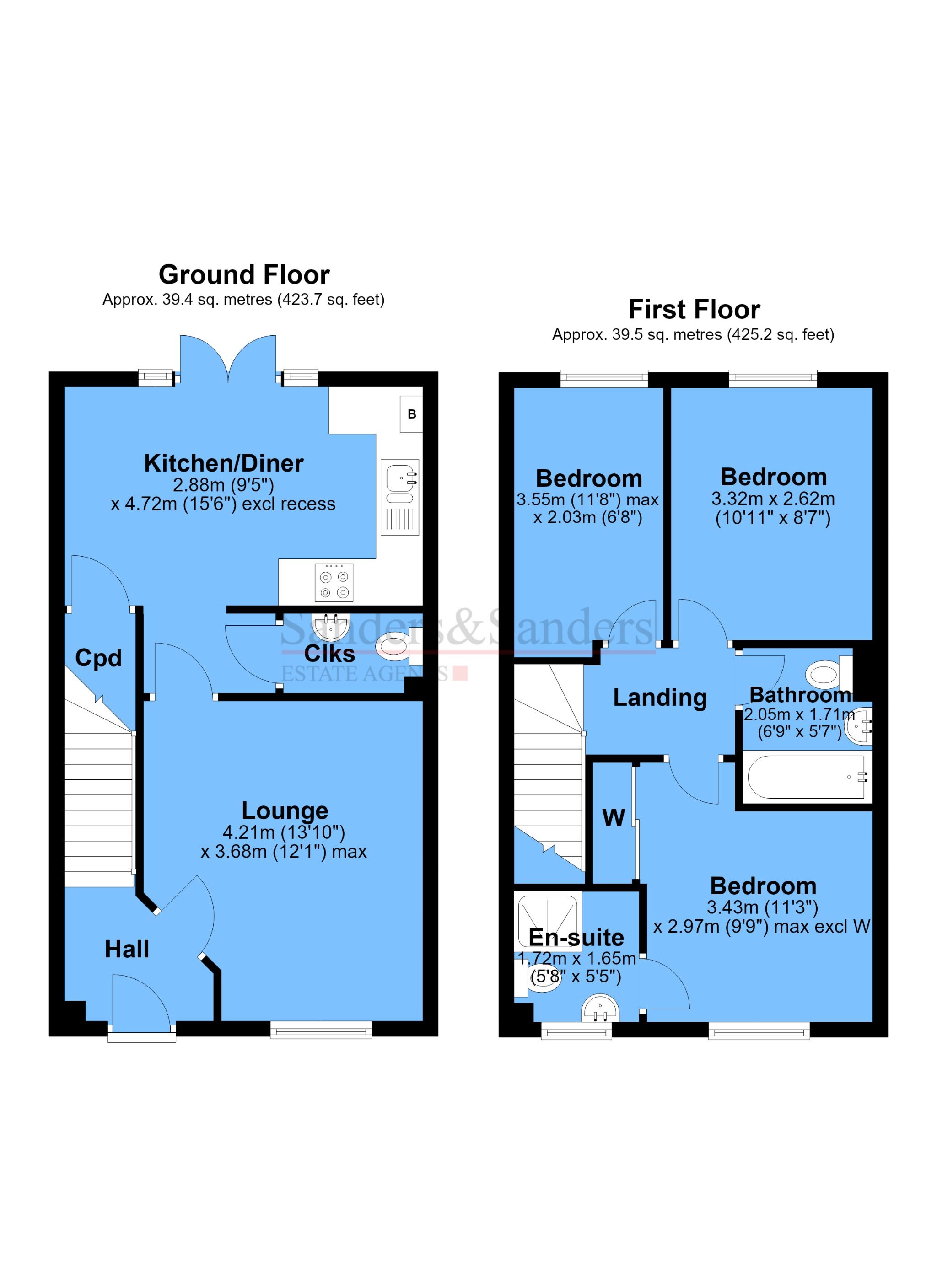 3 bedroom semi-detached house For Sale in Bidford On Avon, Alcester - Floor Plans