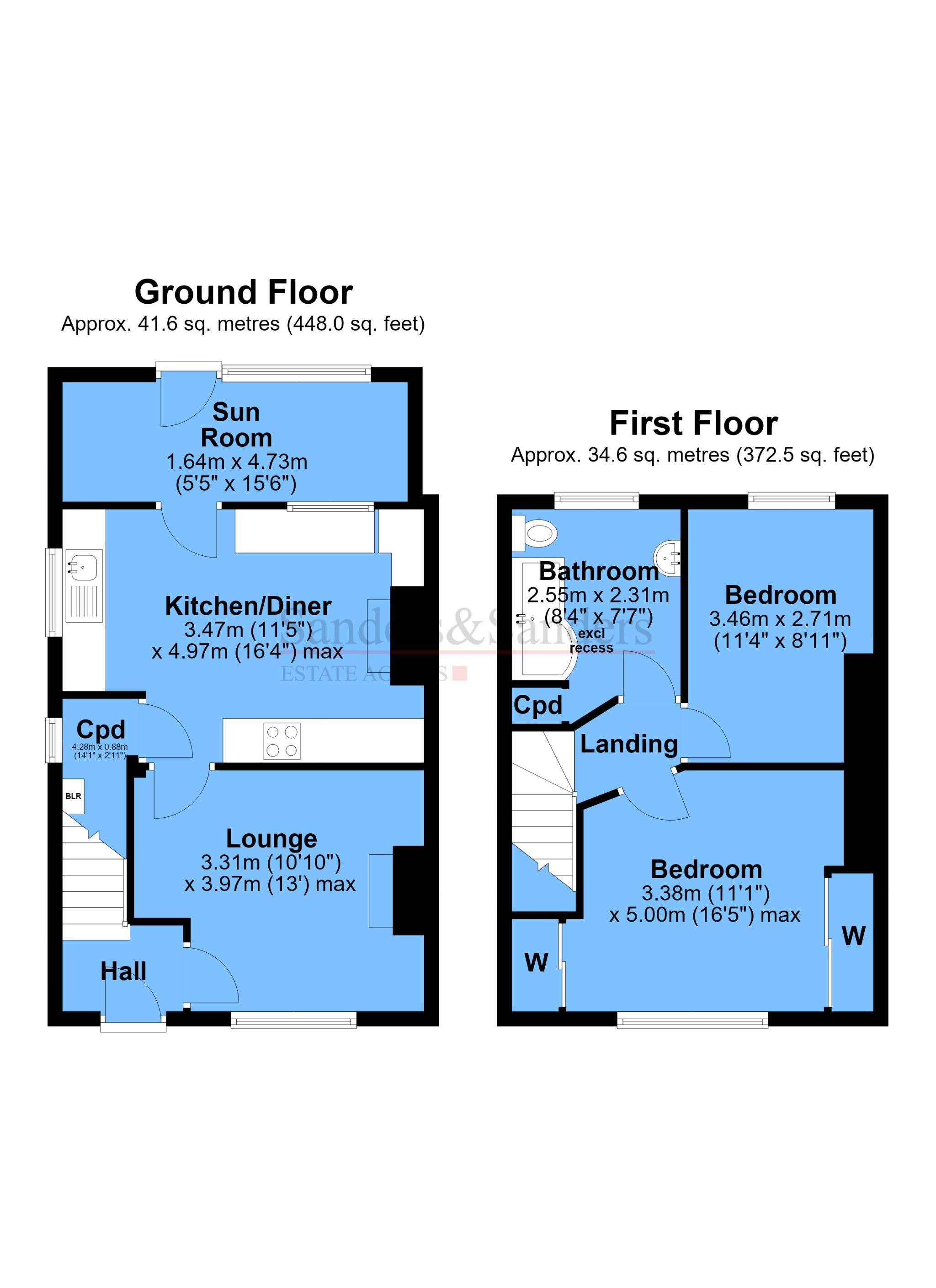 2 bedroom end terraced house For Sale in Bidford-on-avon, Alcester - Floor Plans