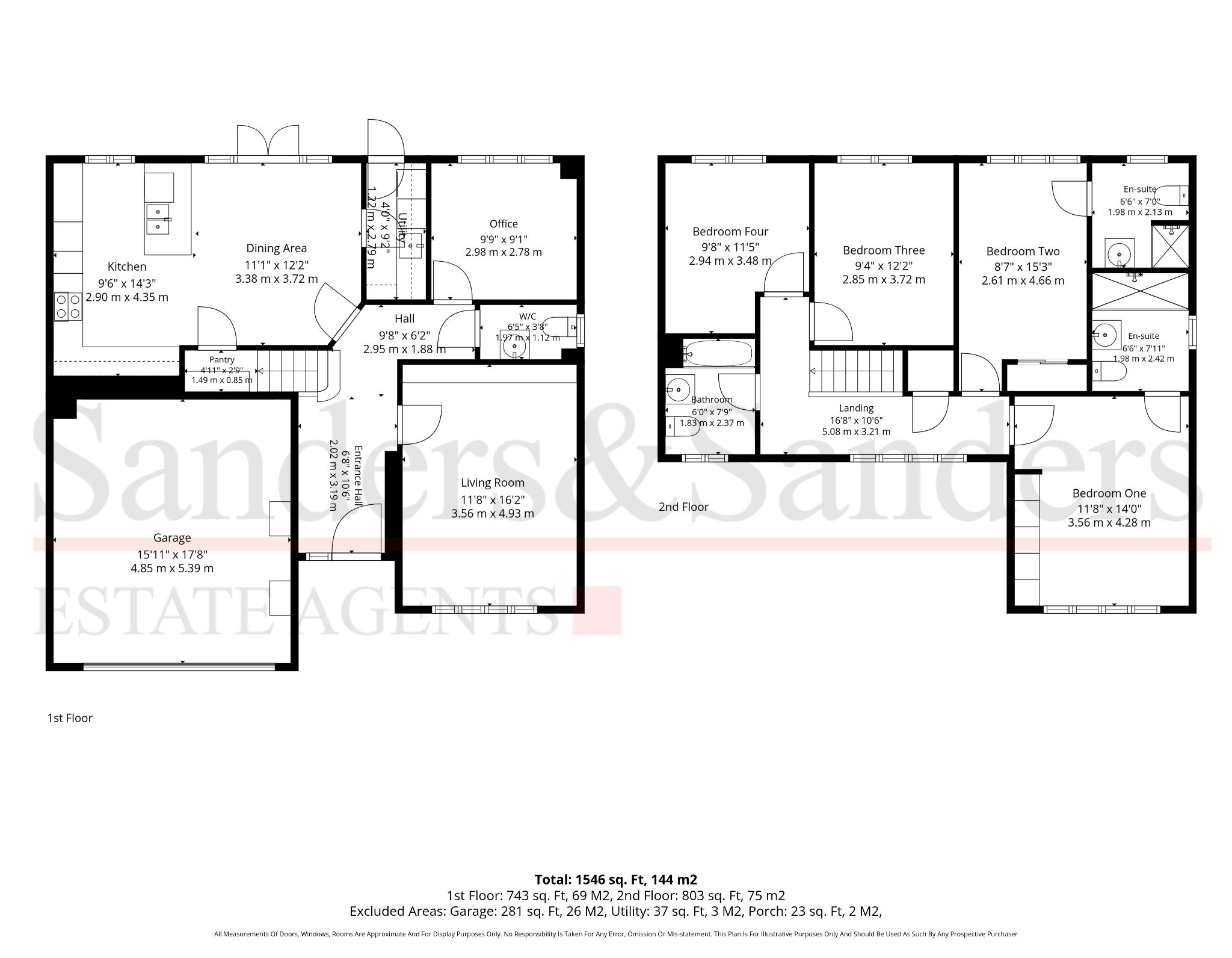 4 bedroom detached house For Sale Alcester - Floor Plans