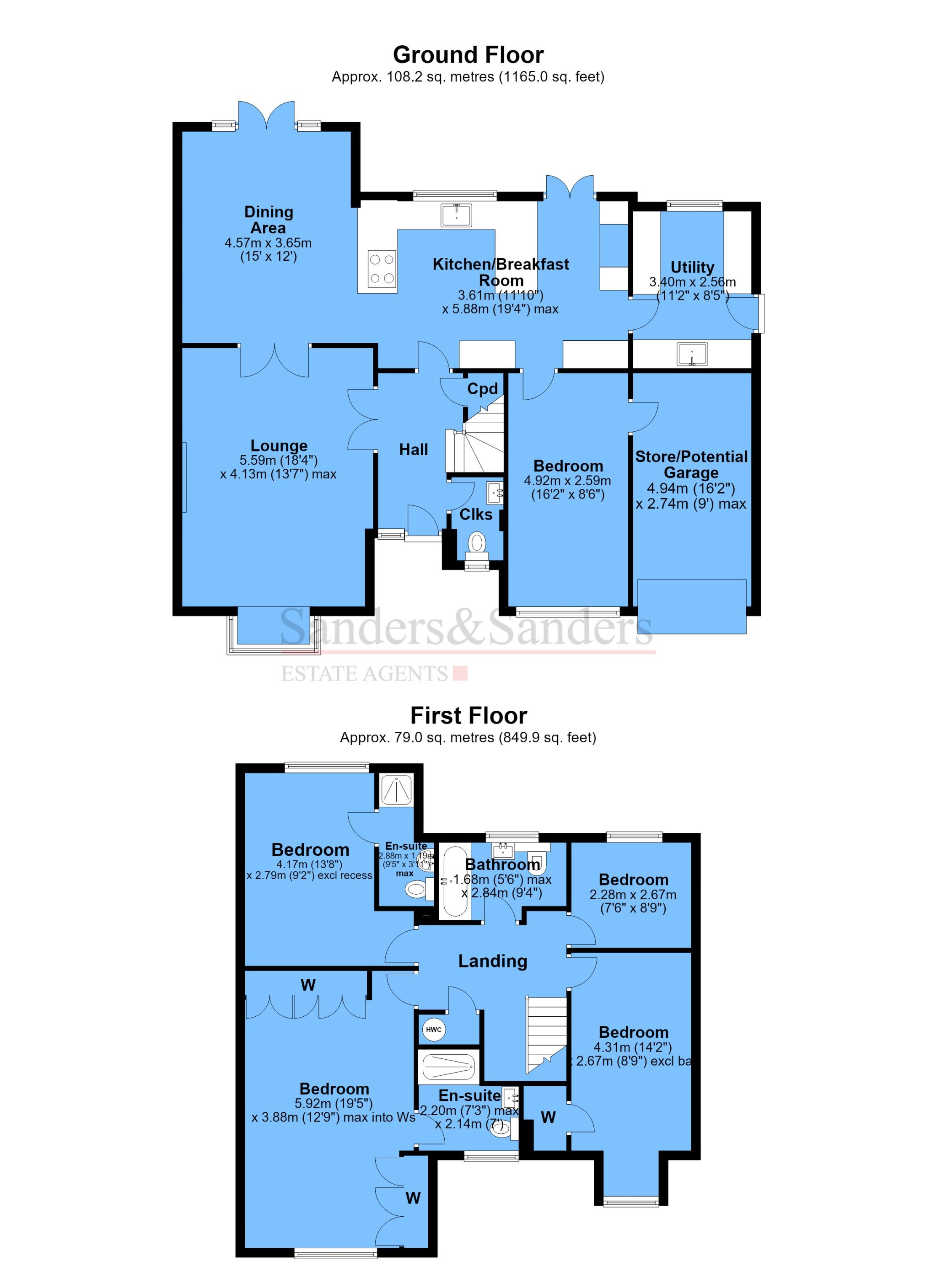 5 bedroom detached house For Sale in Bidford-on-avon, Alcester - Floor Plans