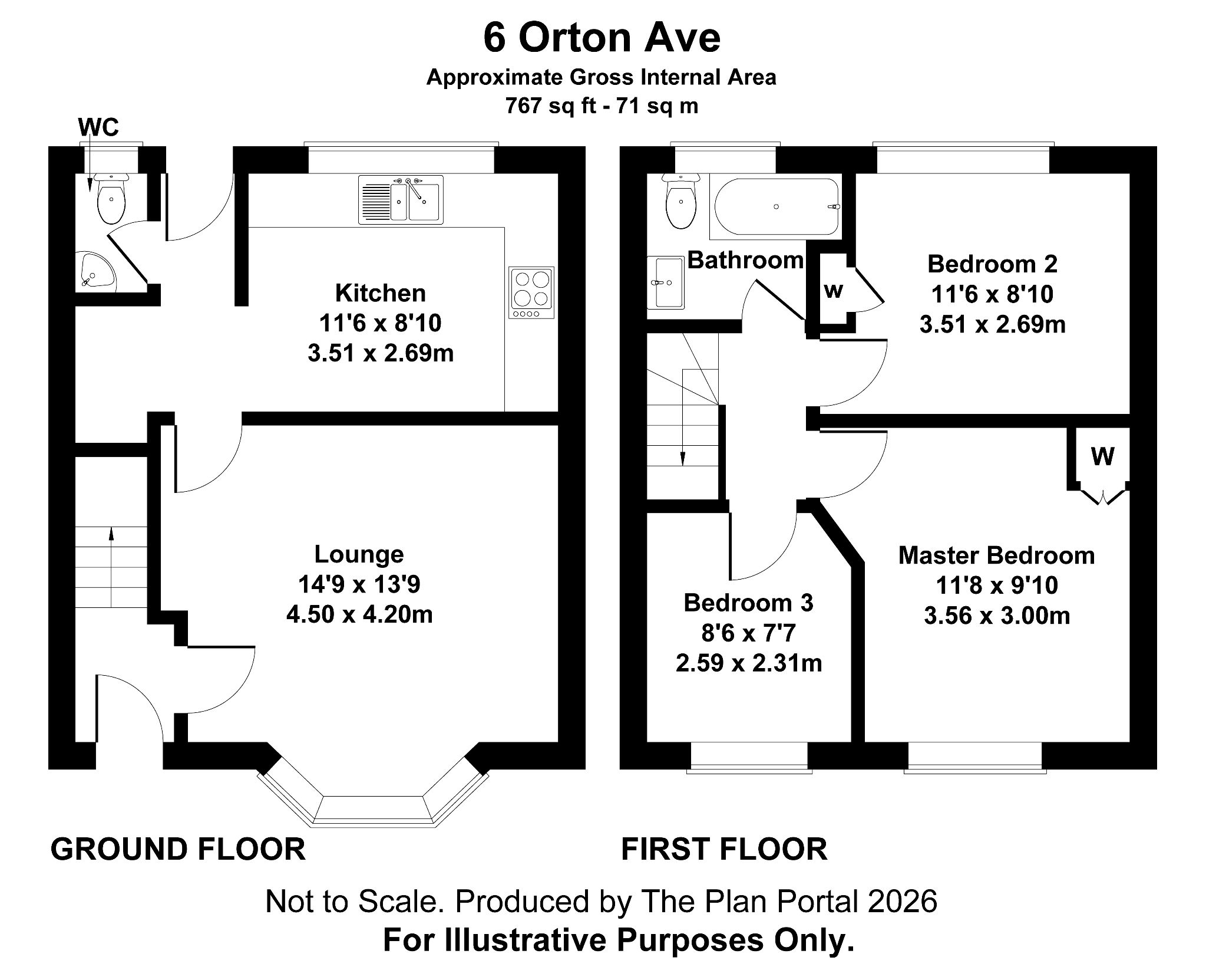 3 bedroom semi-detached house For Sale in Manchester - Floorplan 1.
