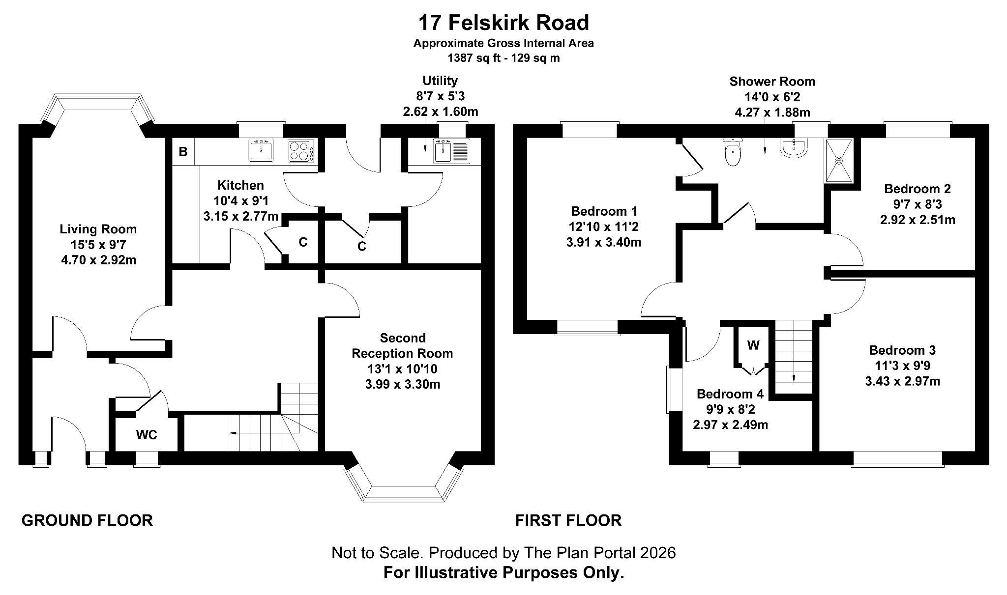 4 bedroom semi-detached house For Sale in Manchester - Floorplan 1.