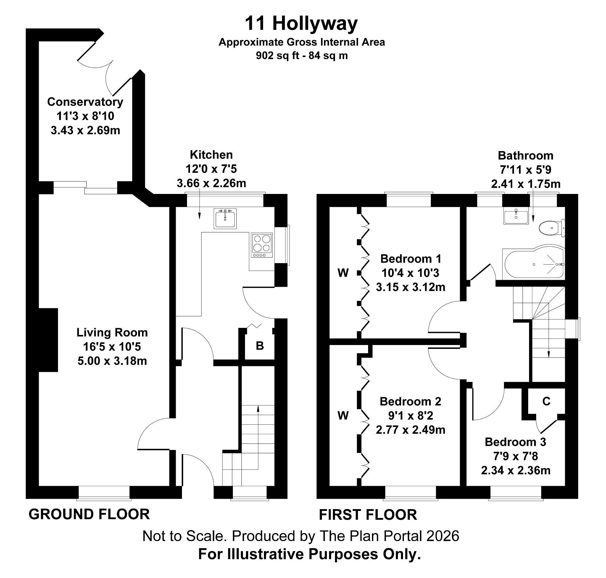 3 bedroom semi-detached house For Sale in Manchester - Floorplan 1.