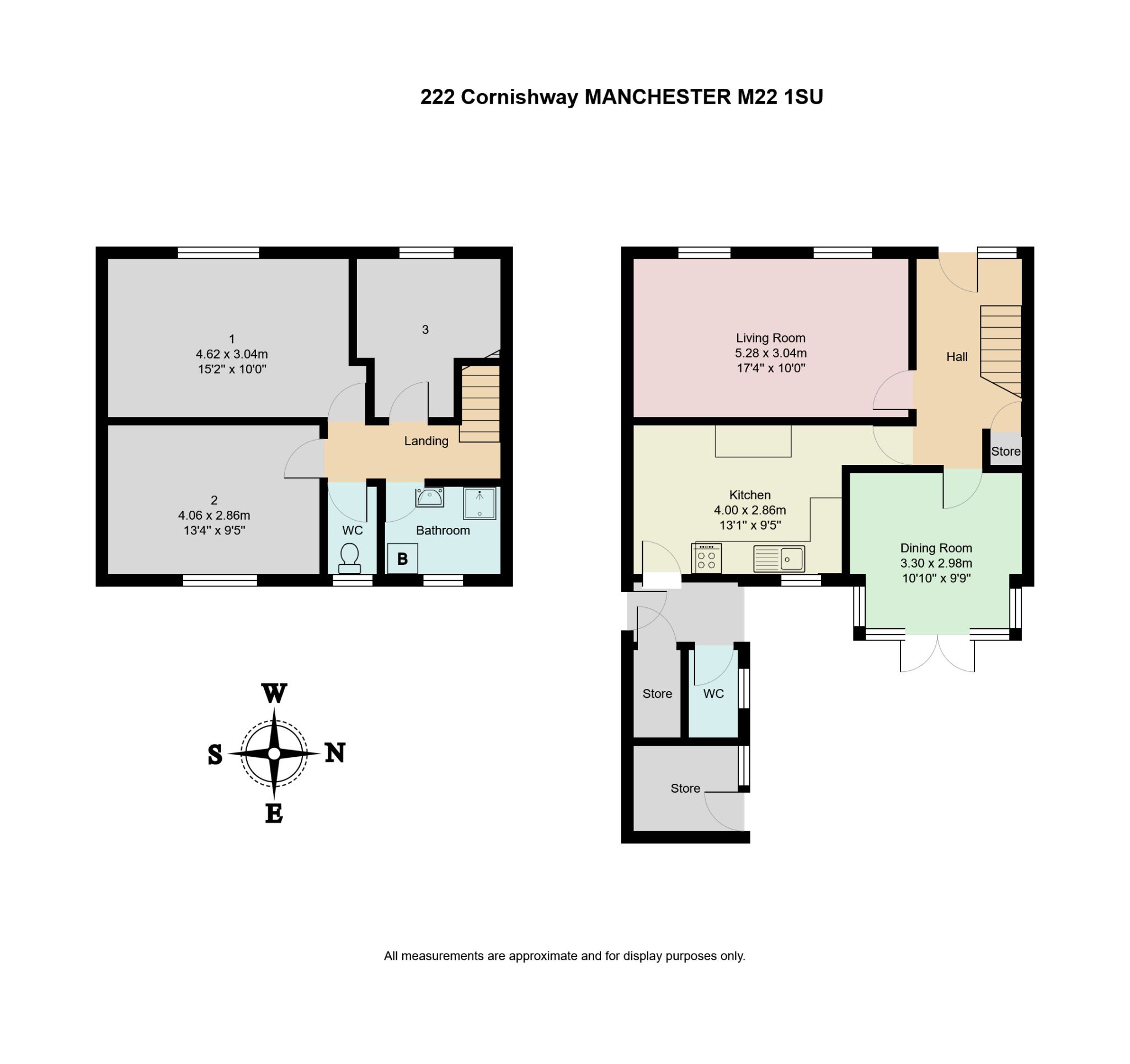 3 bedroom mid terraced house For Sale in Manchester - Floorplan 1.