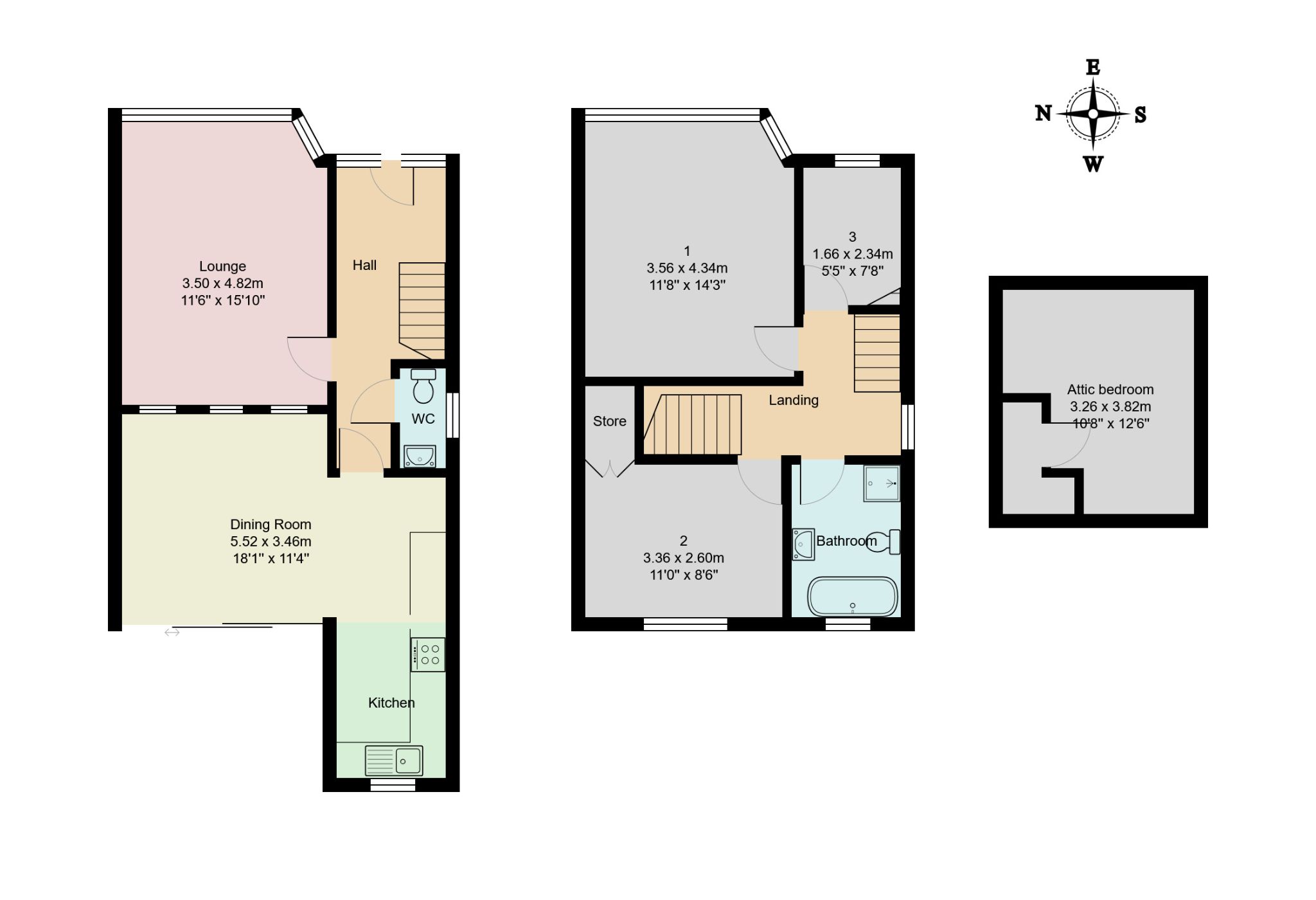 4 bedroom semi-detached house For Sale in Manchester - Floorplan 1.