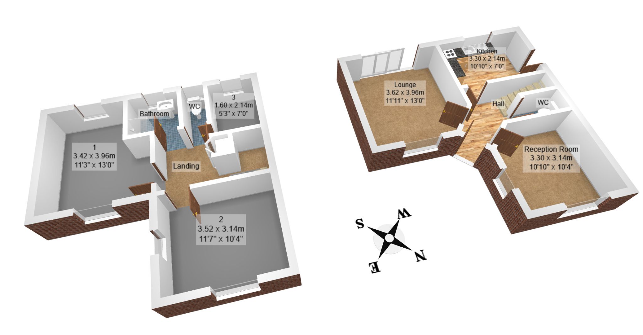 3 bedroom semi-detached house For Sale in Manchester - Floorplan 1.