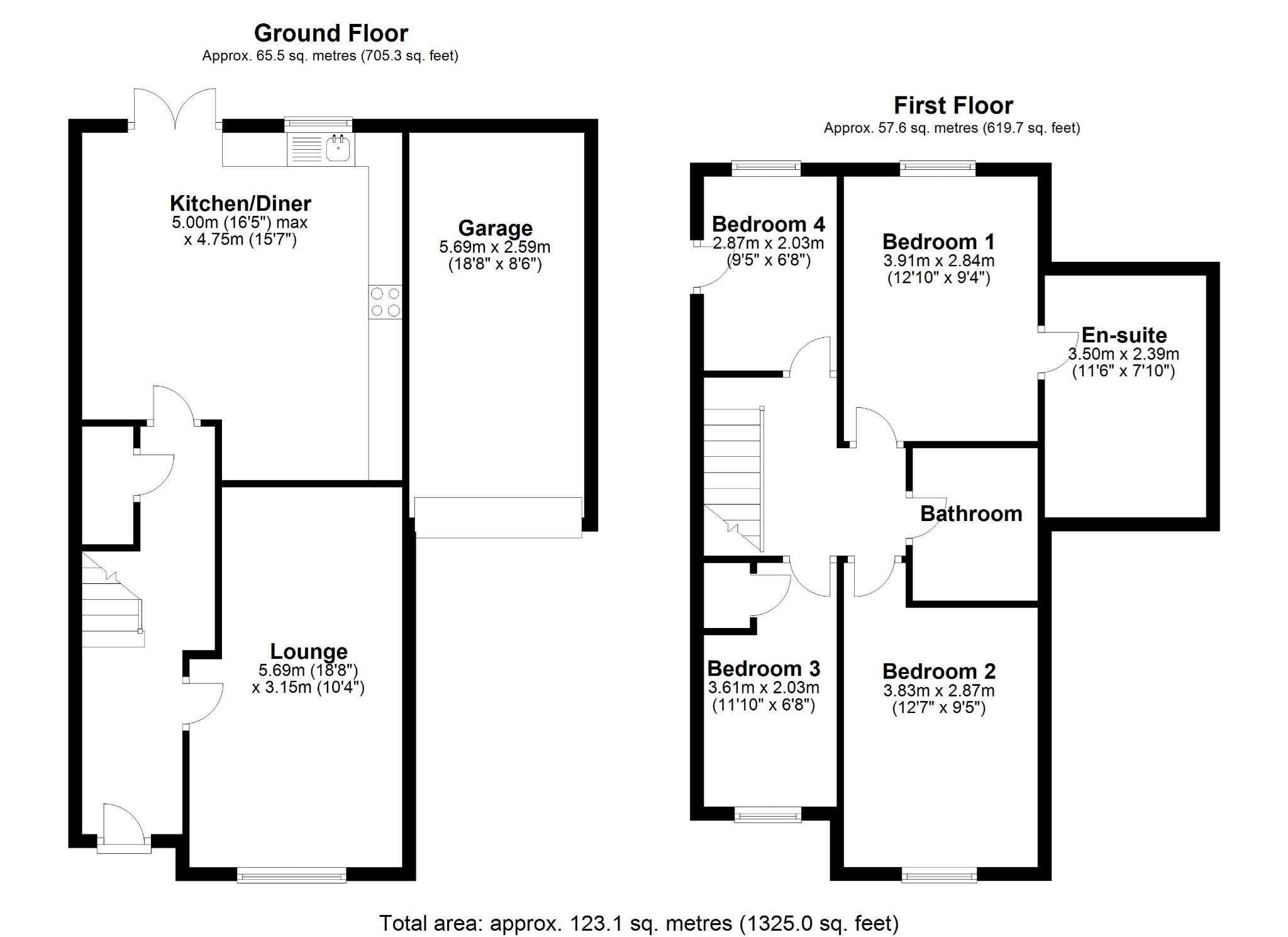 4 bedroom semi-detached house SSTC in Solihull - Floorplan 1.