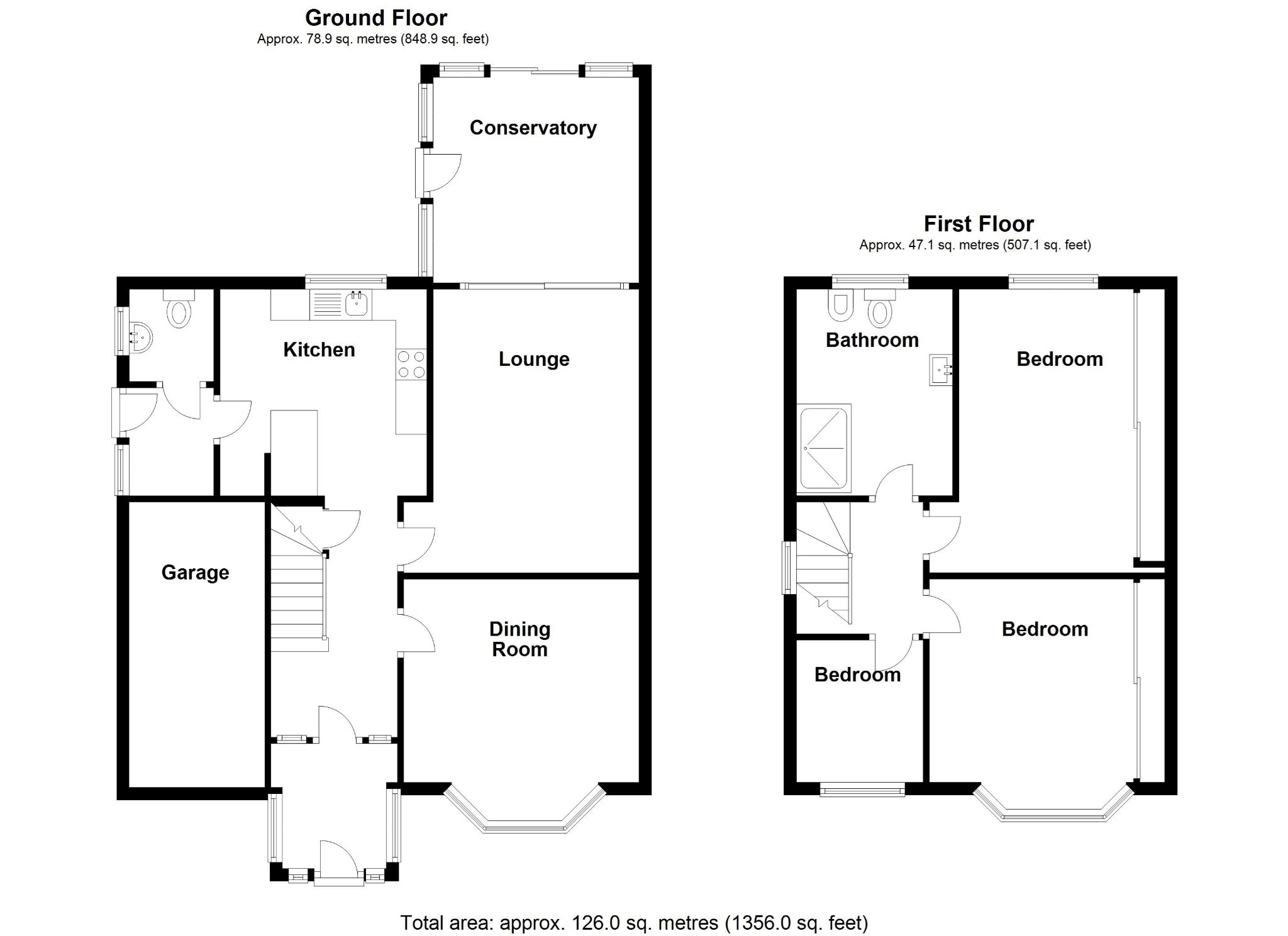 3 bedroom semi-detached house SSTC in Solihull - Floorplan 1.