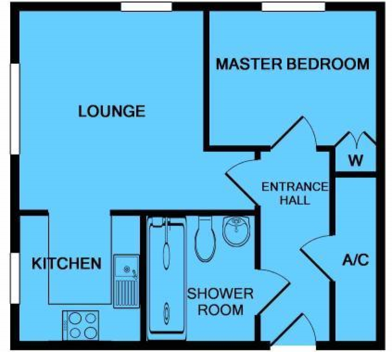1 bedroom apartment flat/apartment SSTC in Solihull - Floorplan 1.