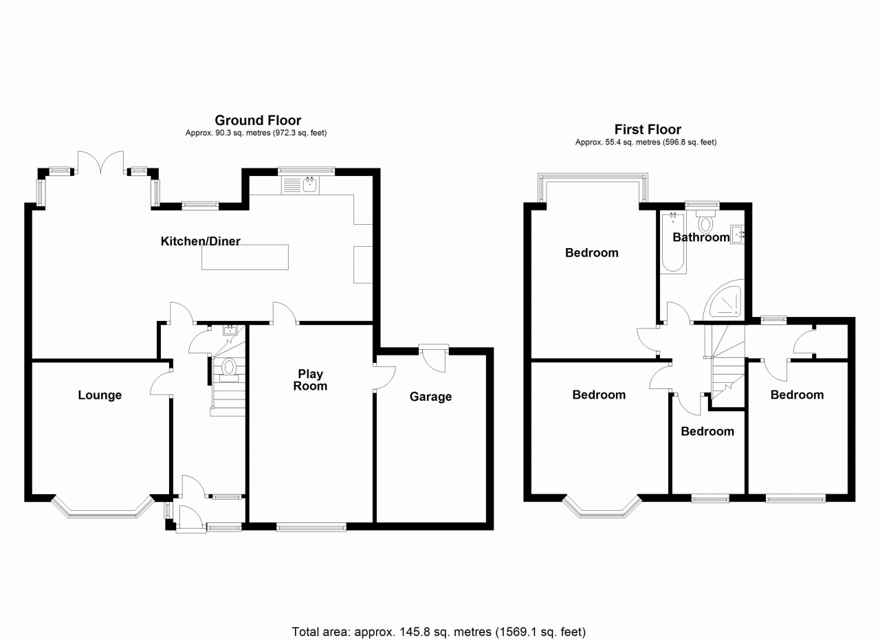 4 bedroom semi-detached house SSTC in Solihull - Floorplan 1.