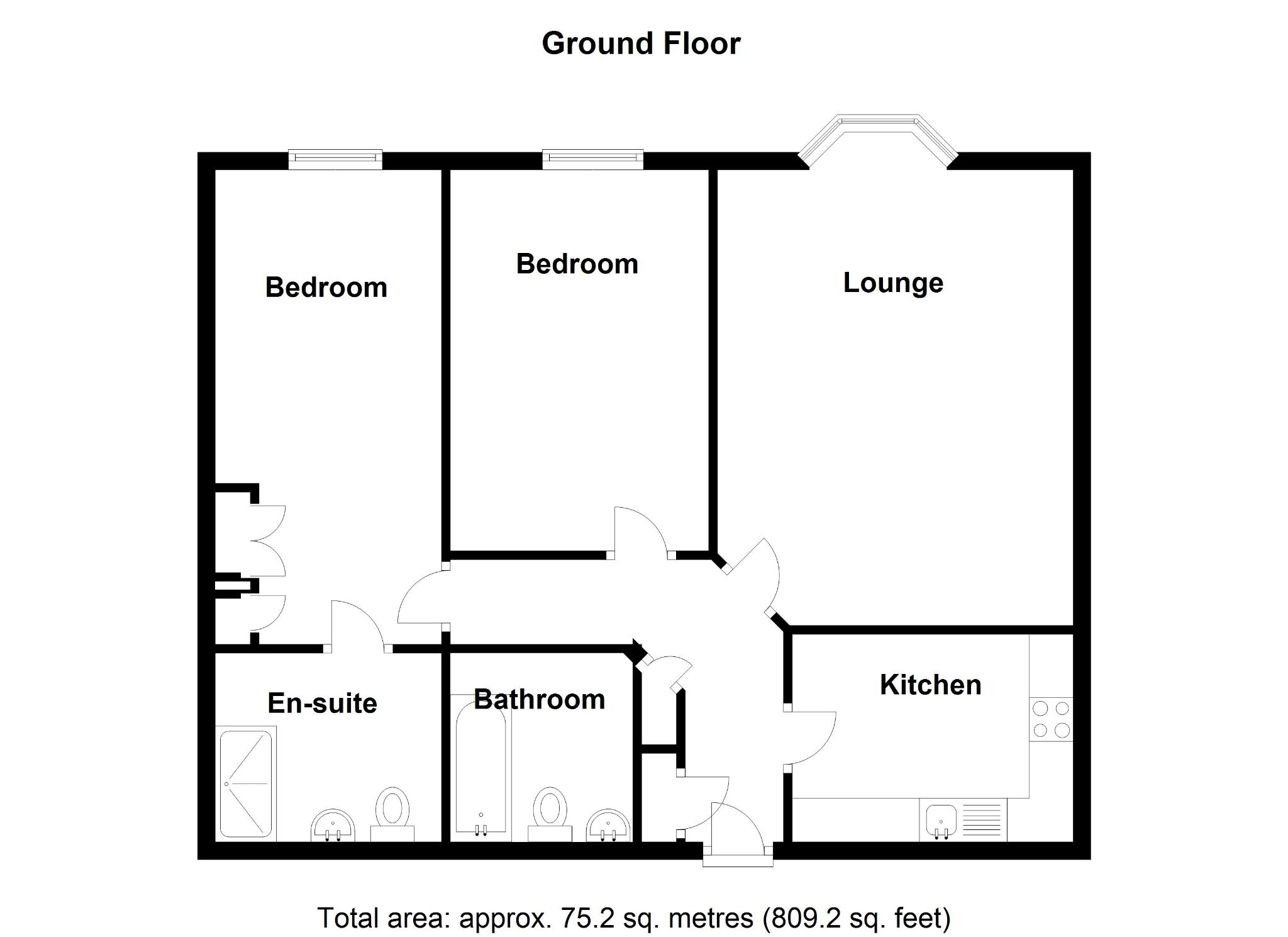 2 bedroom apartment flat/apartment SSTC in Solihull - Floorplan 1.