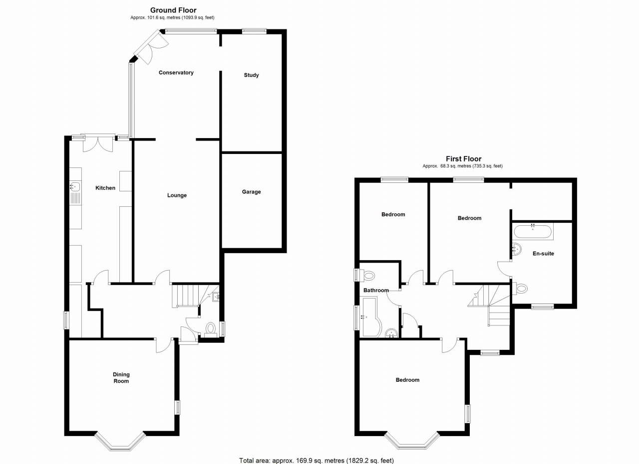 3 bedroom detached house SSTC in Solihull - floorplan 1.