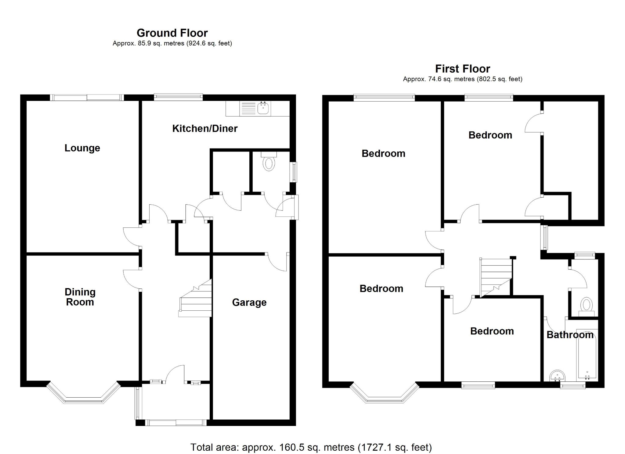 4 bedroom detached house SSTC in Solihull - Floorplan 1.