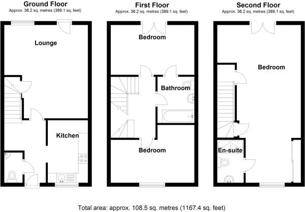 3 bedroom mews house SSTC in Solihull - Floorplan 1.
