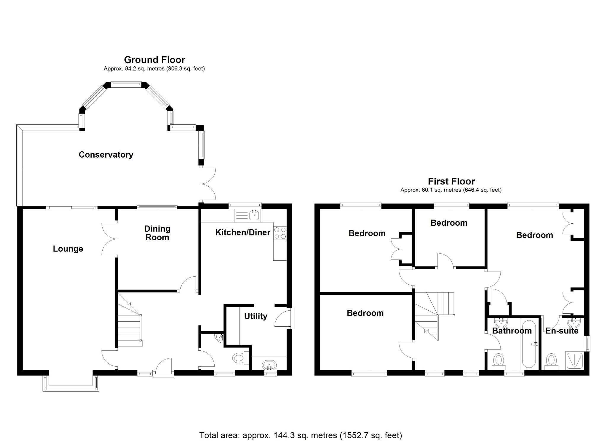 4 bedroom detached house SSTC in Solihull - Floorplan 1.
