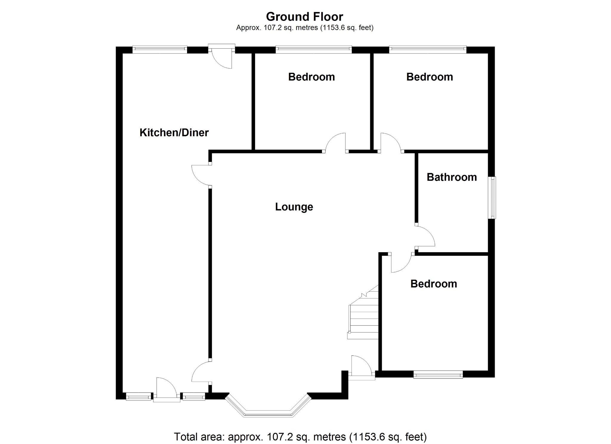 3 bedroom detached bungalow SSTC in Solihull - Floorplan 1.