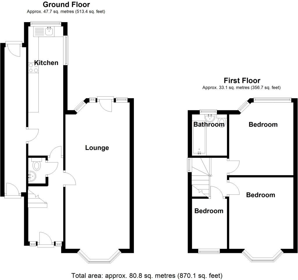 3 bedroom semi-detached house SSTC in Solihull - Floorplan 1.