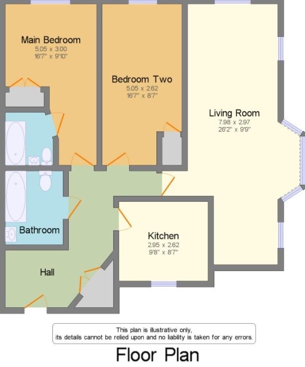 2 bedroom apartment flat/apartment SSTC in Solihull - Floorplan 1.