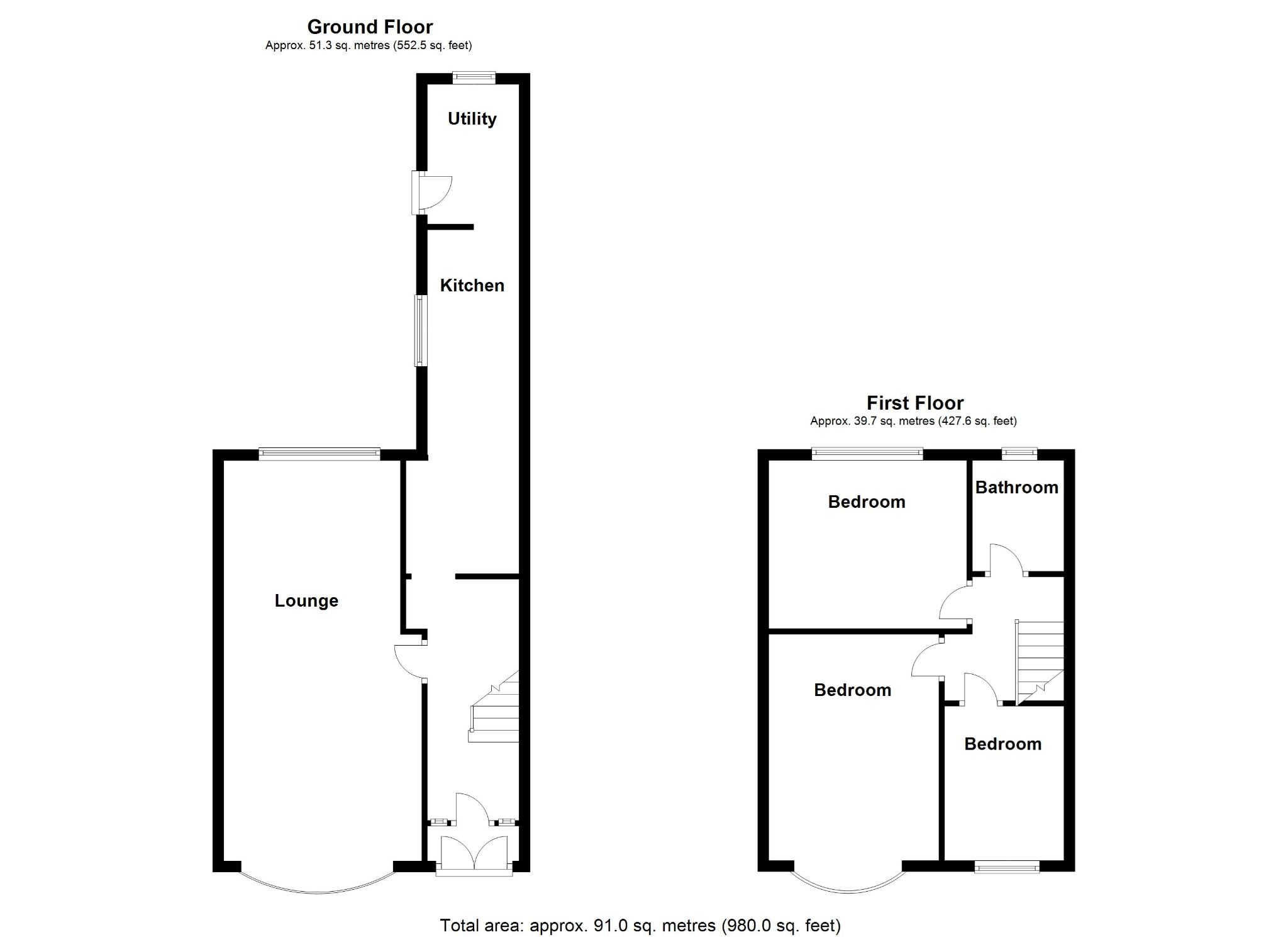 3 bedroom mid terraced house SSTC in Coventry - Floorplan 1.
