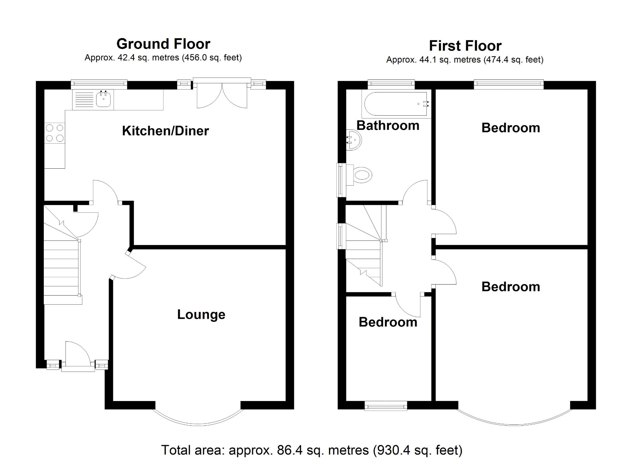 3 bedroom semi-detached house SSTC in Birmingham - Floorplan 1.