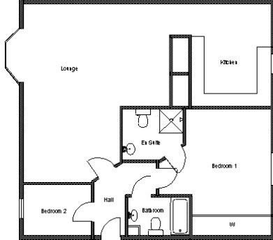 2 bedroom apartment flat/apartment SSTC in Solihull - Floorplan 1.