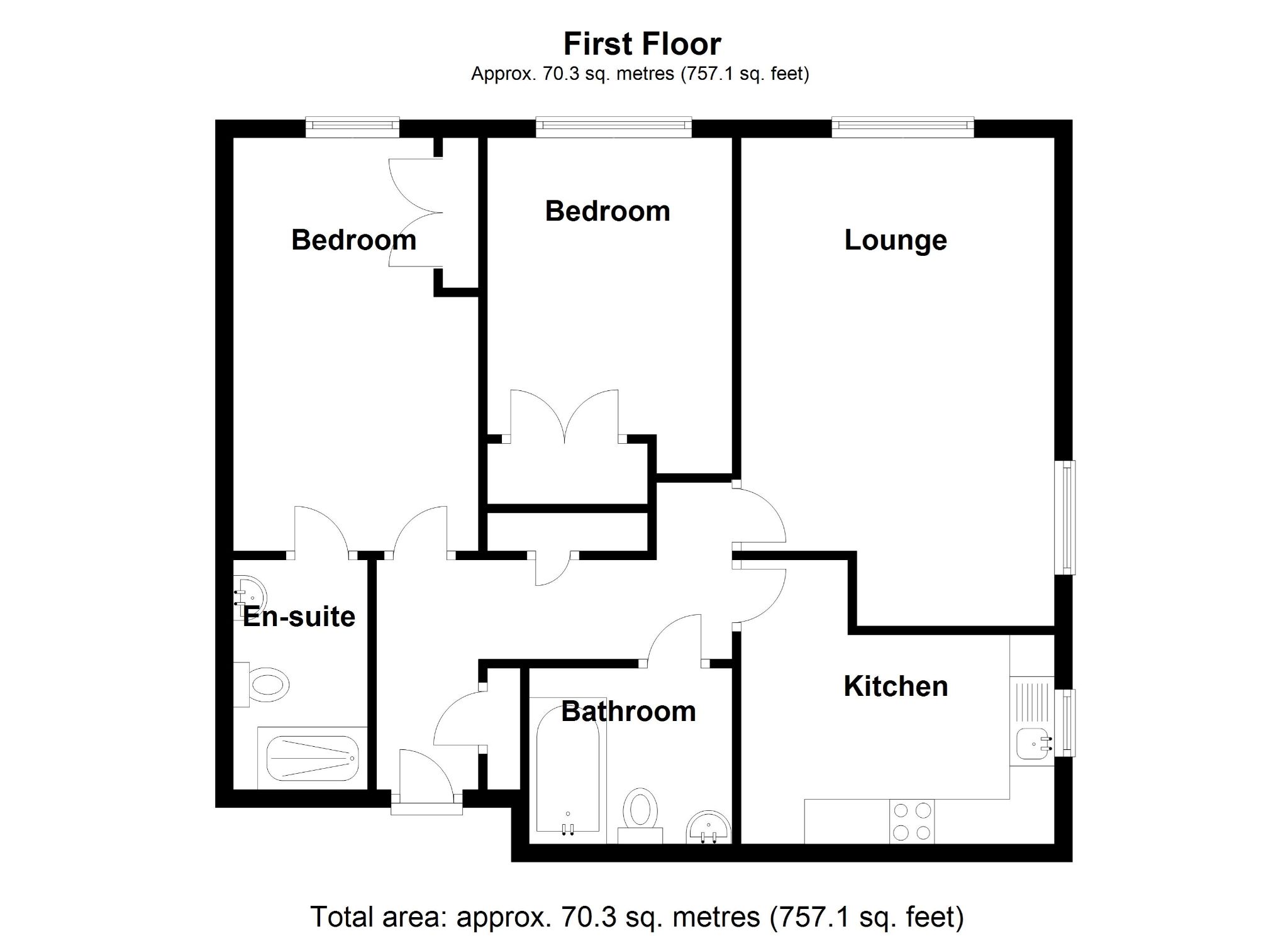 2 bedroom apartment flat/apartment SSTC in Solihull - Floorplan 1.