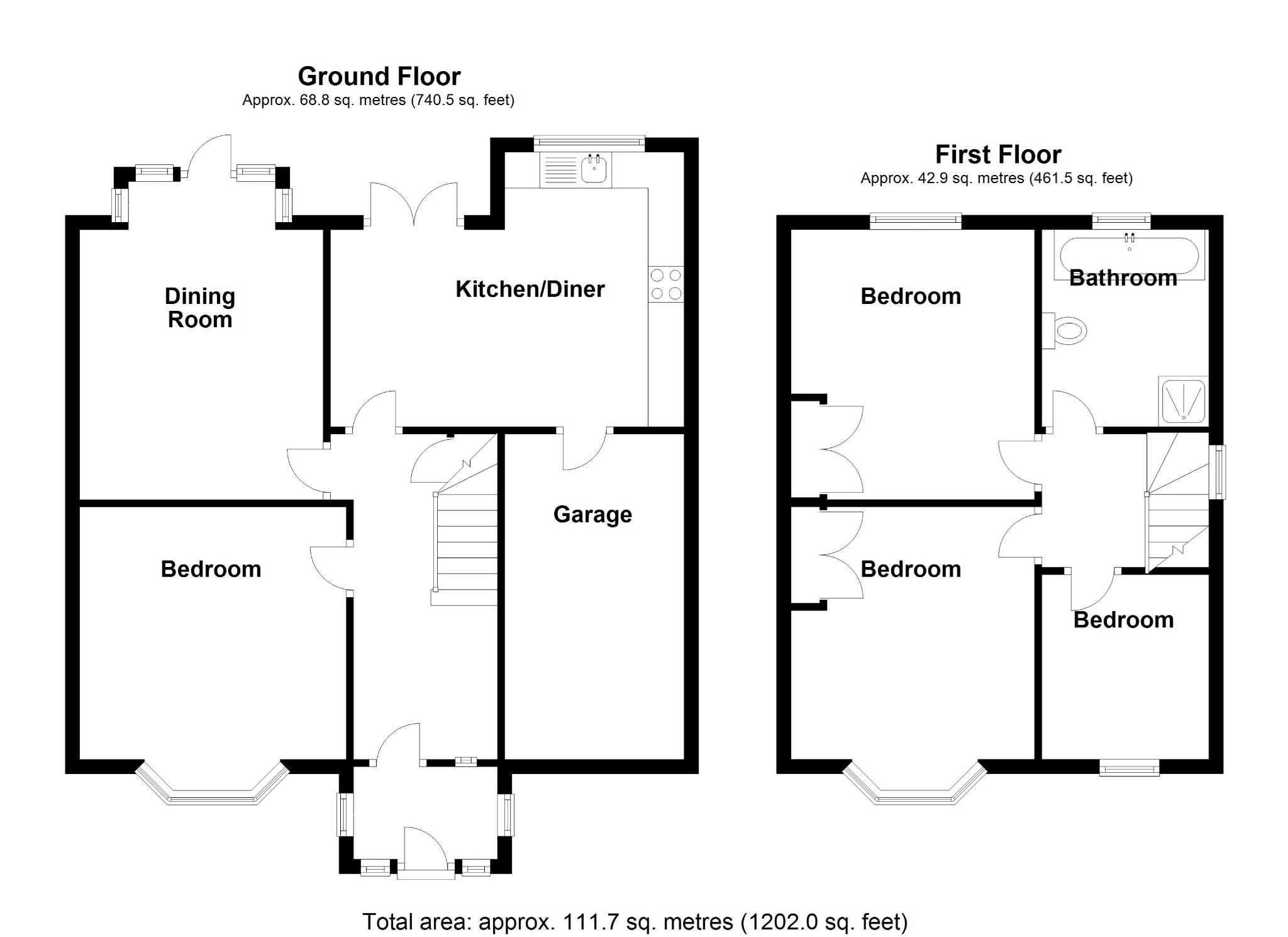 3 bedroom semi-detached house SSTC in Solihull - Floorplan 1.