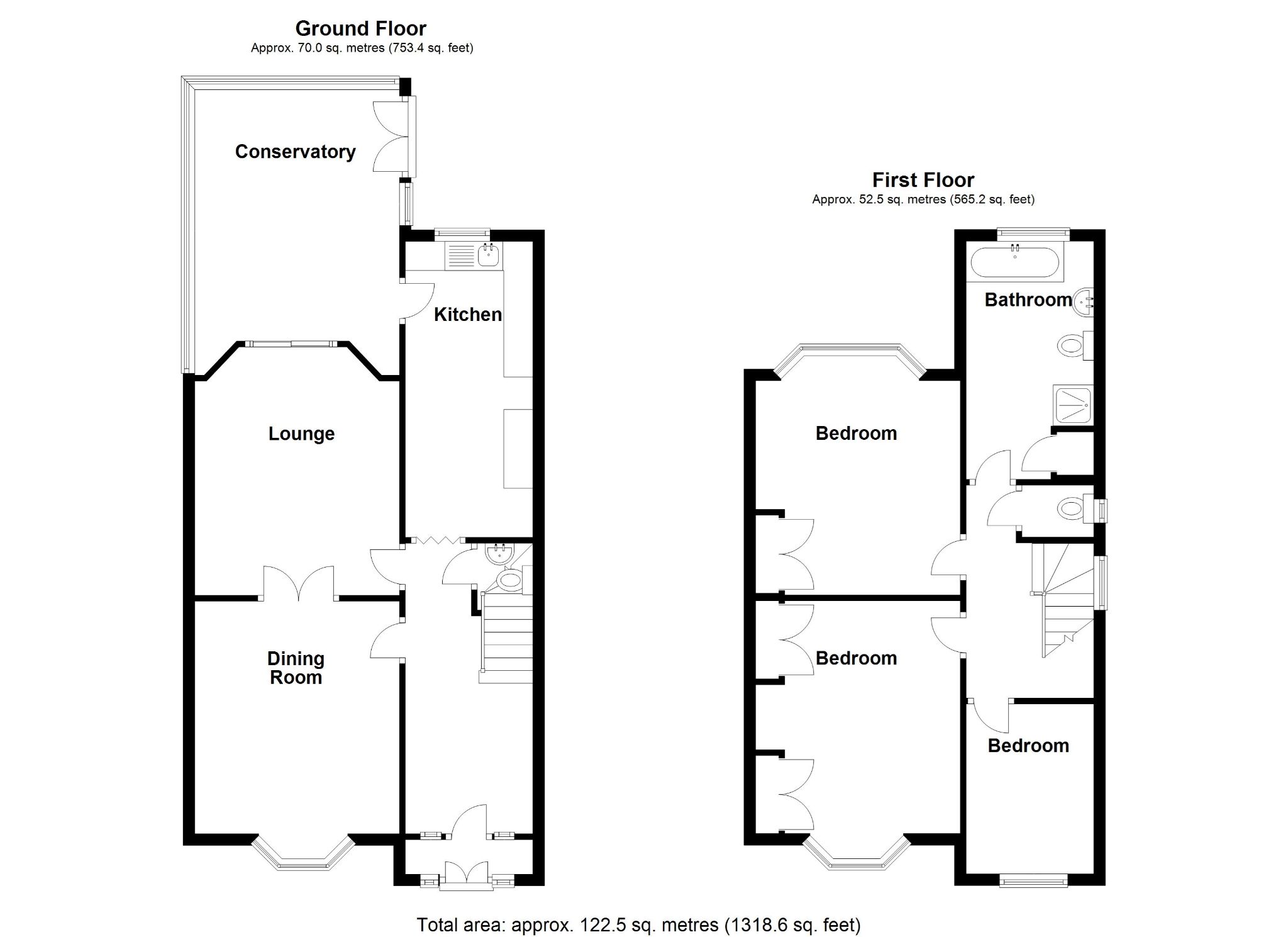 3 bedroom semi-detached house SSTC in Solihull - Floorplan 1.
