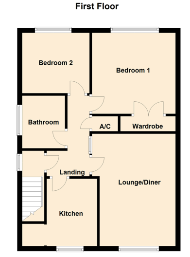 2 bedroom apartment flat/apartment SSTC in Birmingham - Floorplan 1.
