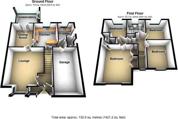 4 bedroom detached house SSTC in Solihull - Floorplan 1.