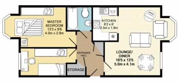 2 bedroom apartment flat/apartment SSTC in Solihull - Floorplan 1.
